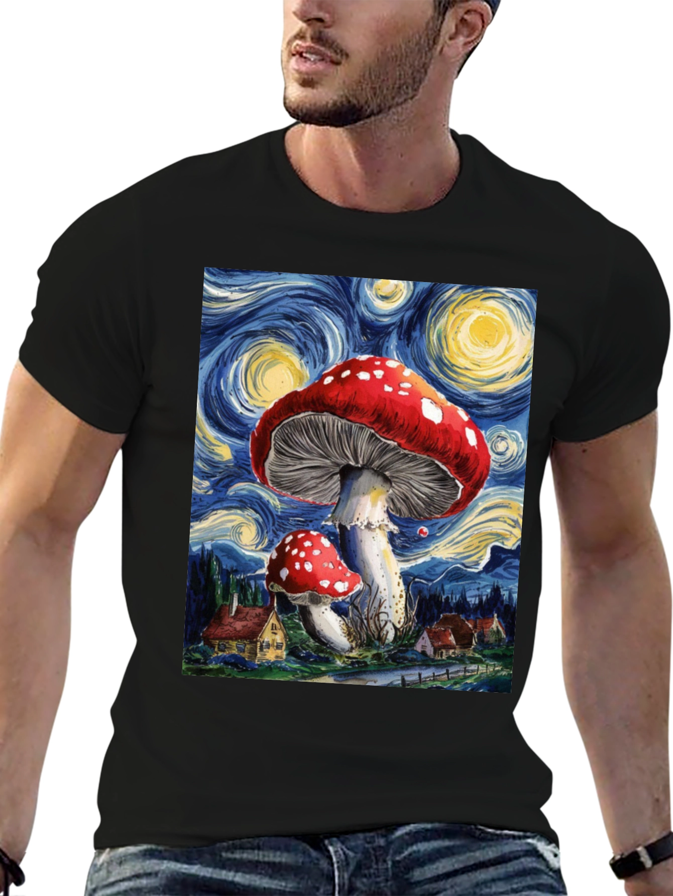 Starry Night Mushroom T-Shirt