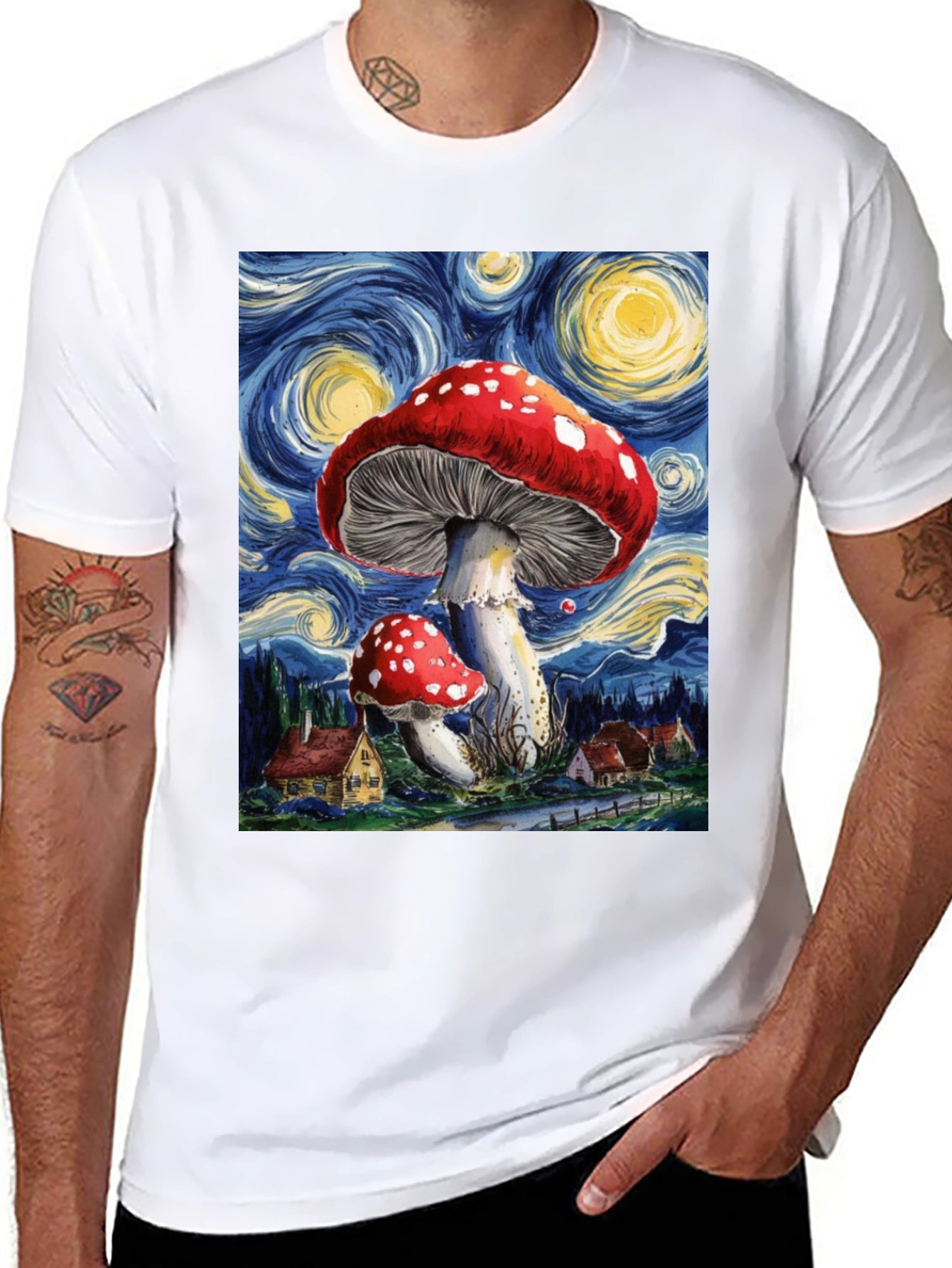 Starry Night Mushroom T-Shirt