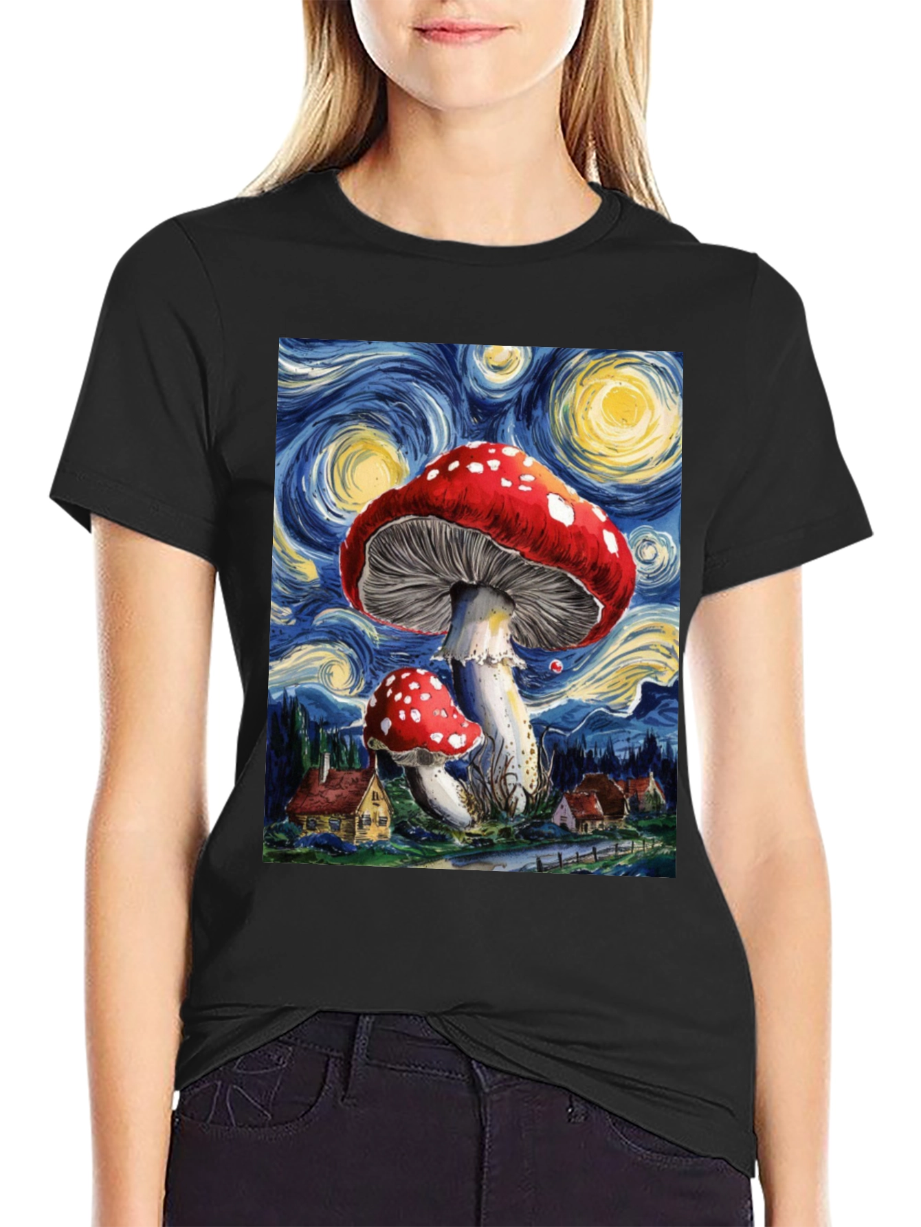 Starry Night Mushroom T-Shirt
