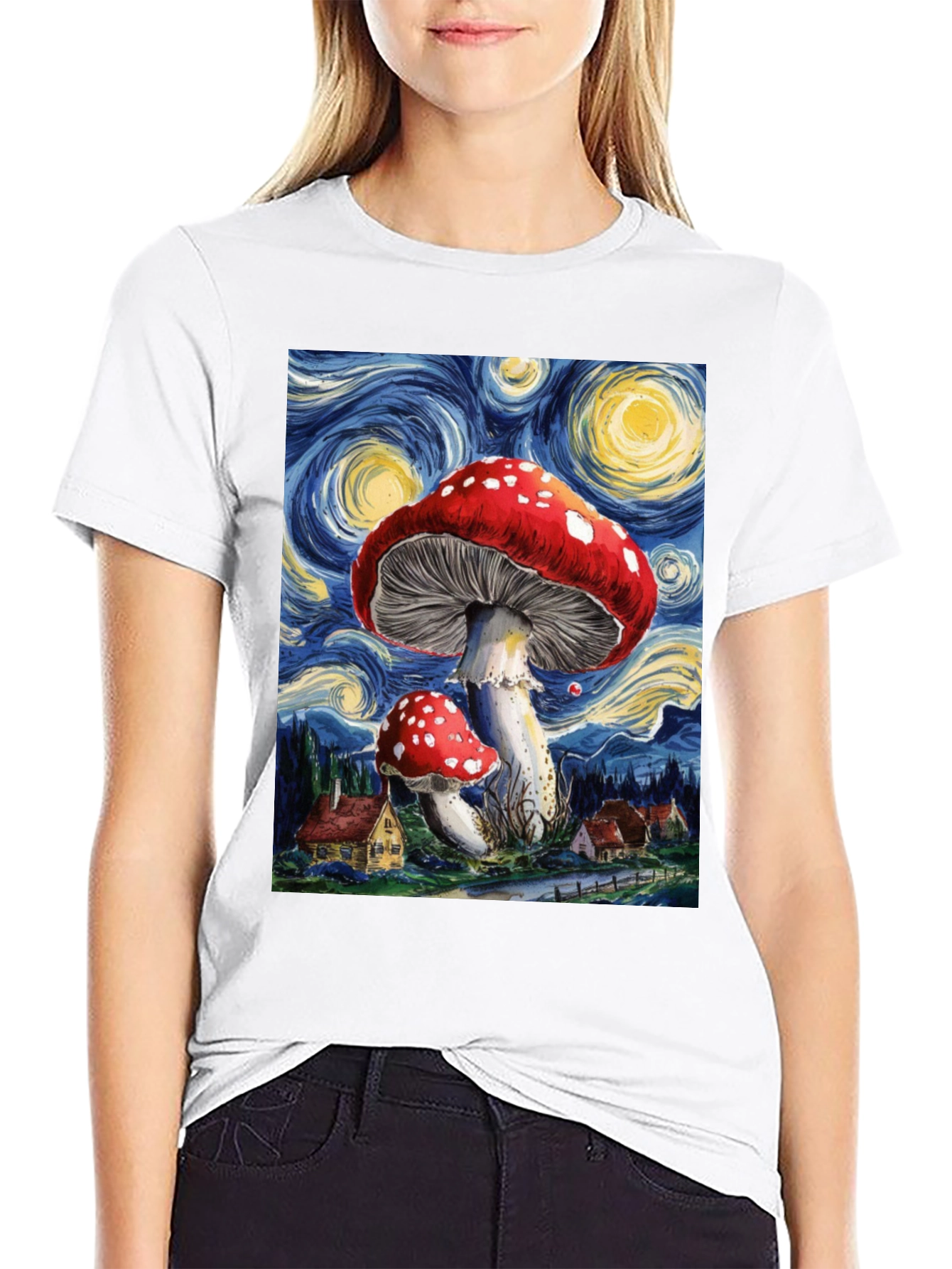 Starry Night Mushroom T-Shirt