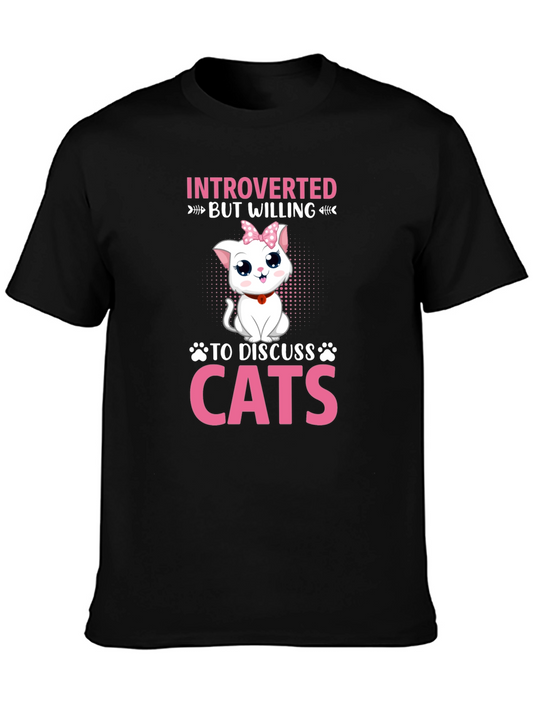 Introverted But Willing to Discuss Cats T-Shirt