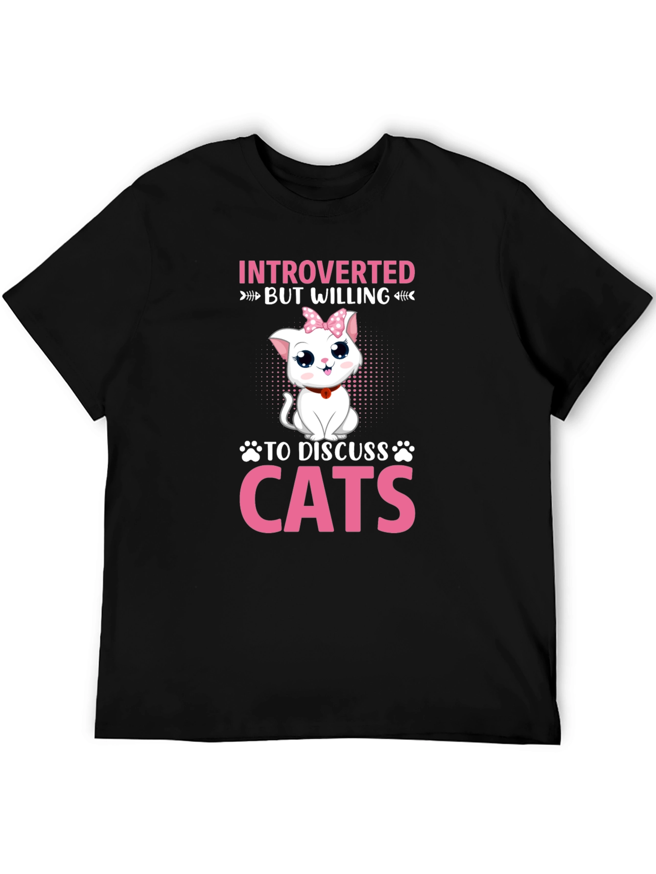 Introverted But Willing to Discuss Cats T-Shirt