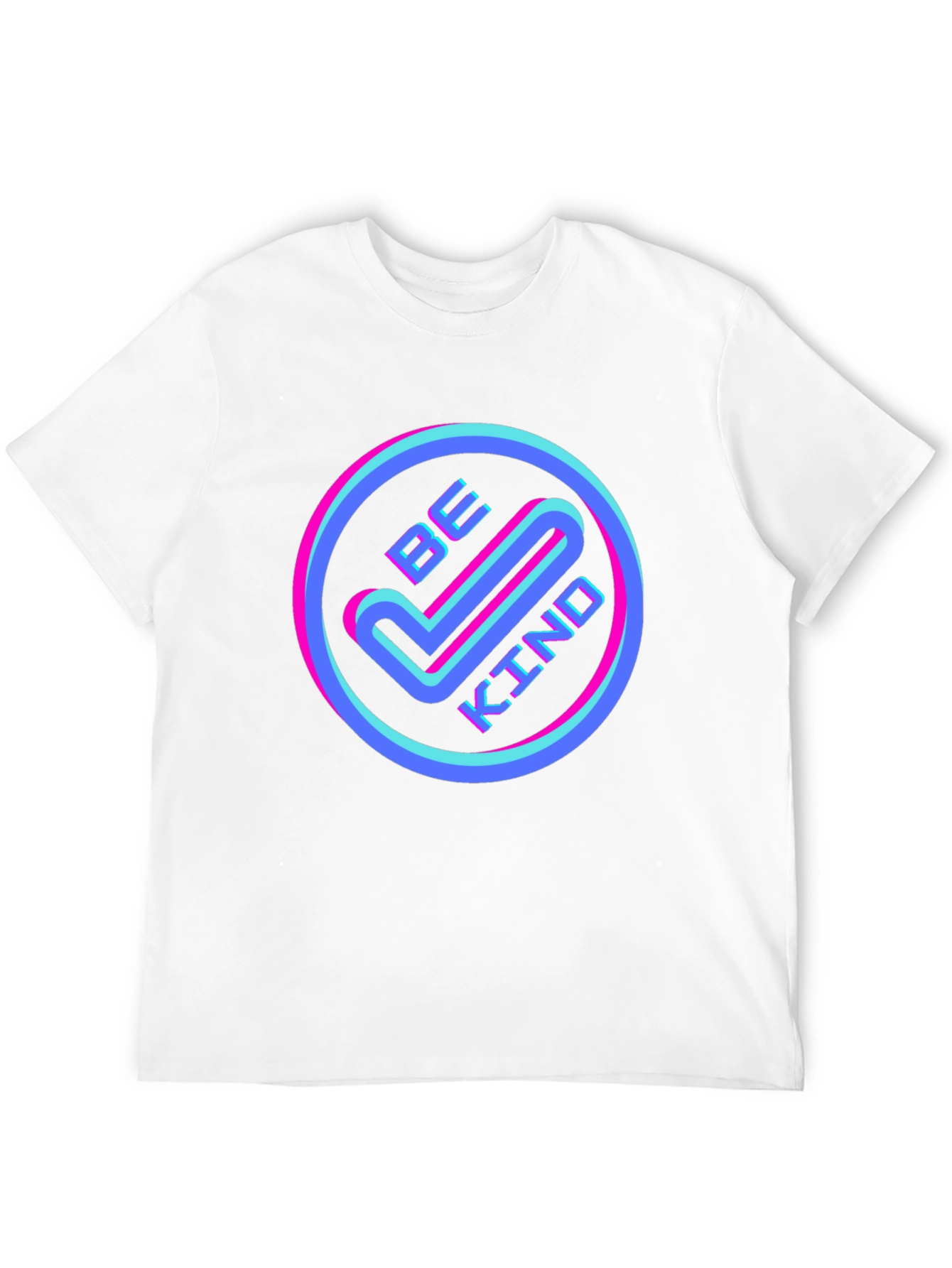 Be Kind Graphic Tee - Retro Neon Design