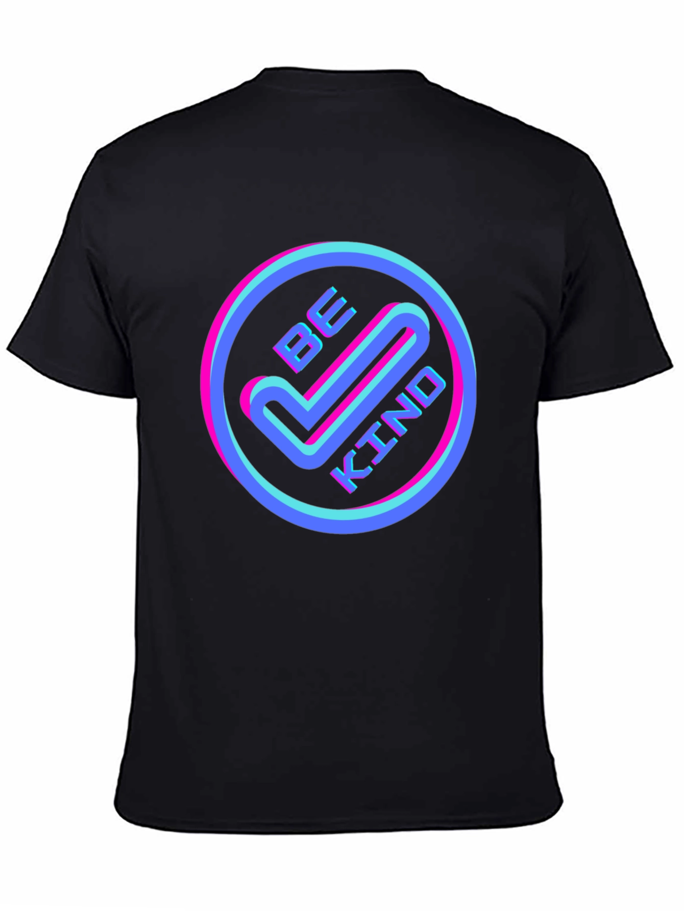 Be Kind Graphic Tee - Retro Neon Design