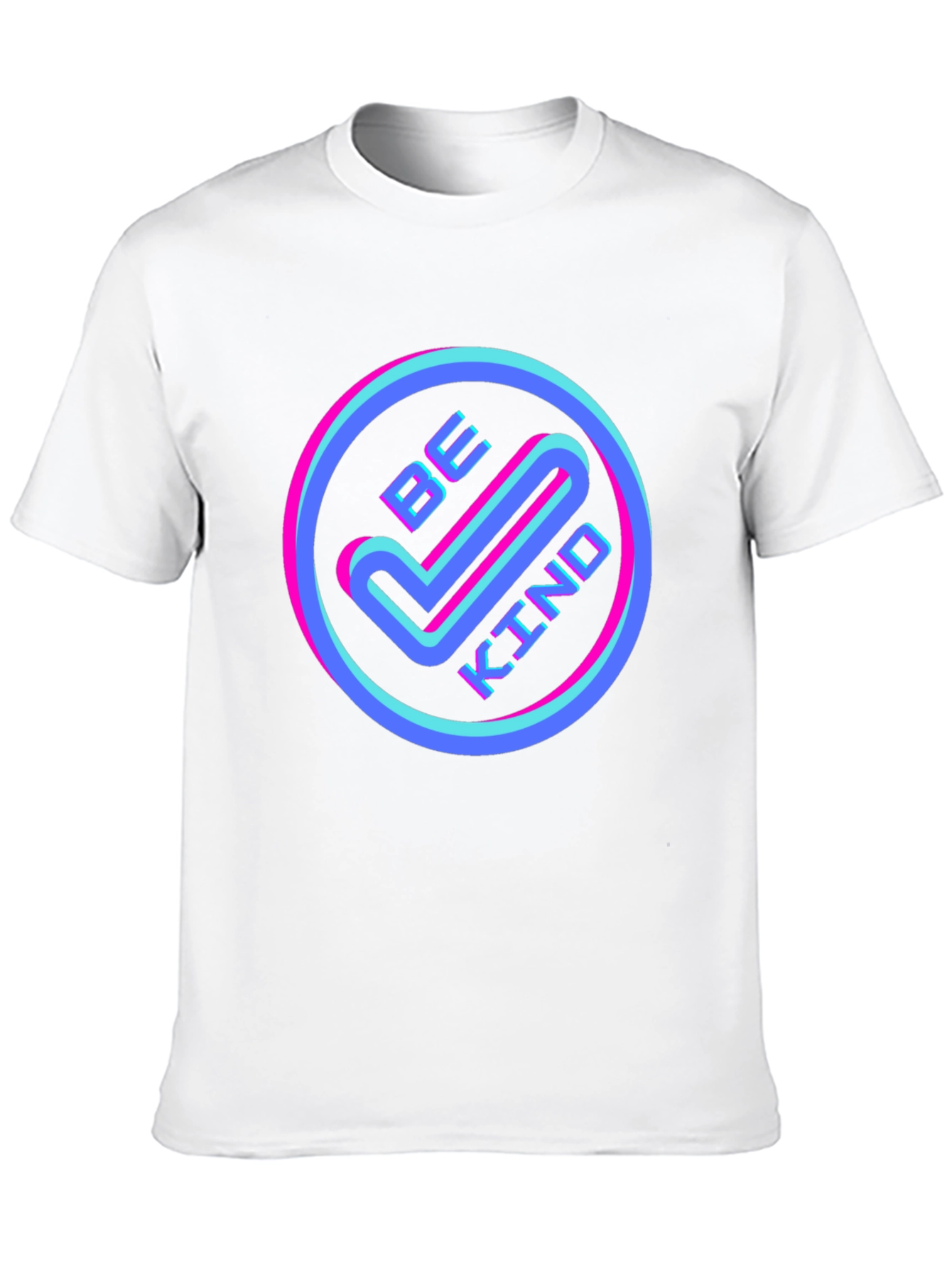 Be Kind Graphic Tee - Retro Neon Design
