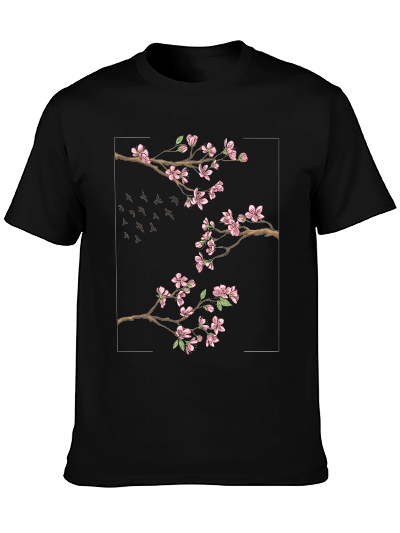 Blossom Branch Tee - Stylish Graphic Print T-Shirt
