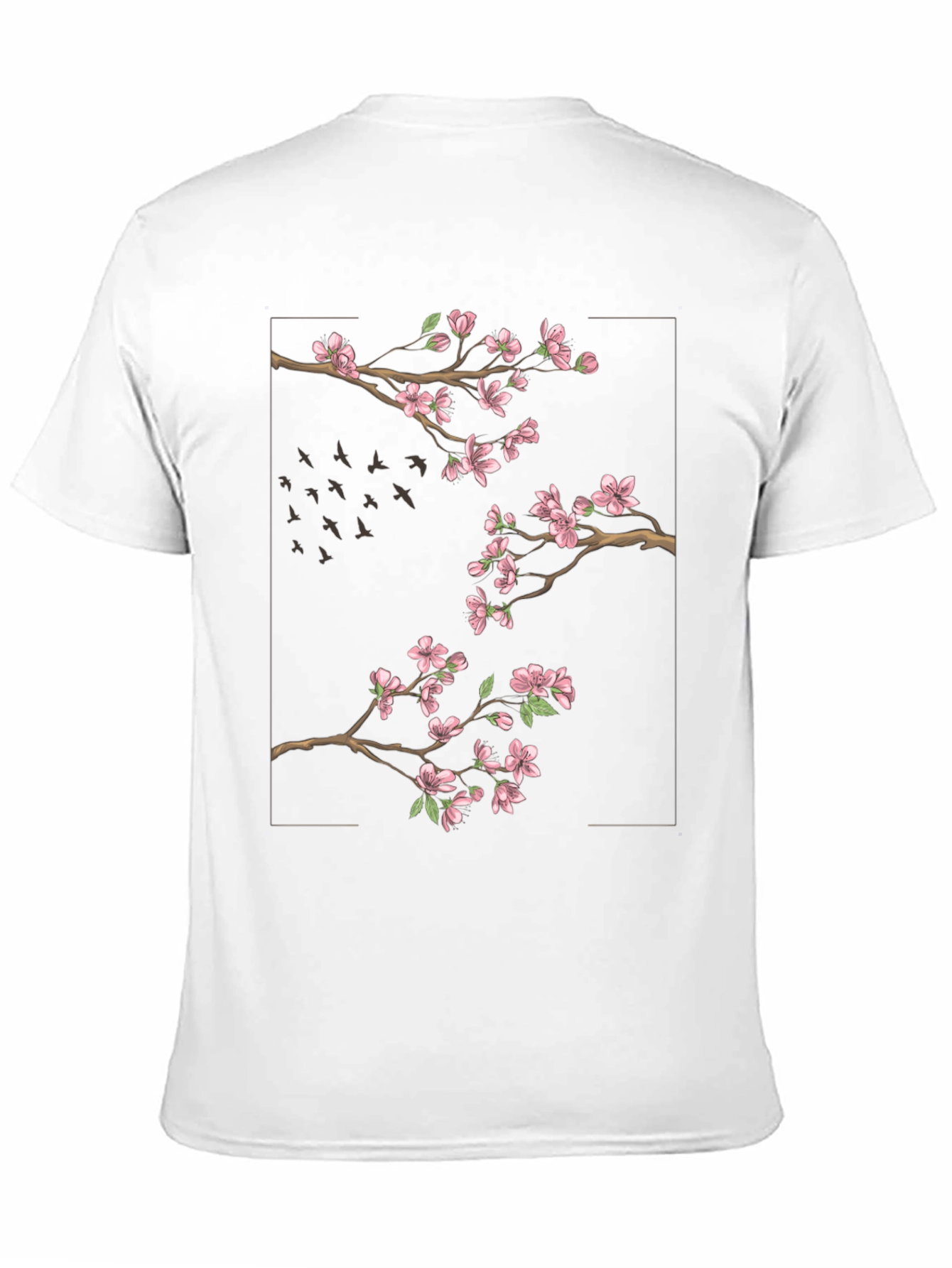 Blossom Branch Tee - Stylish Graphic Print T-Shirt
