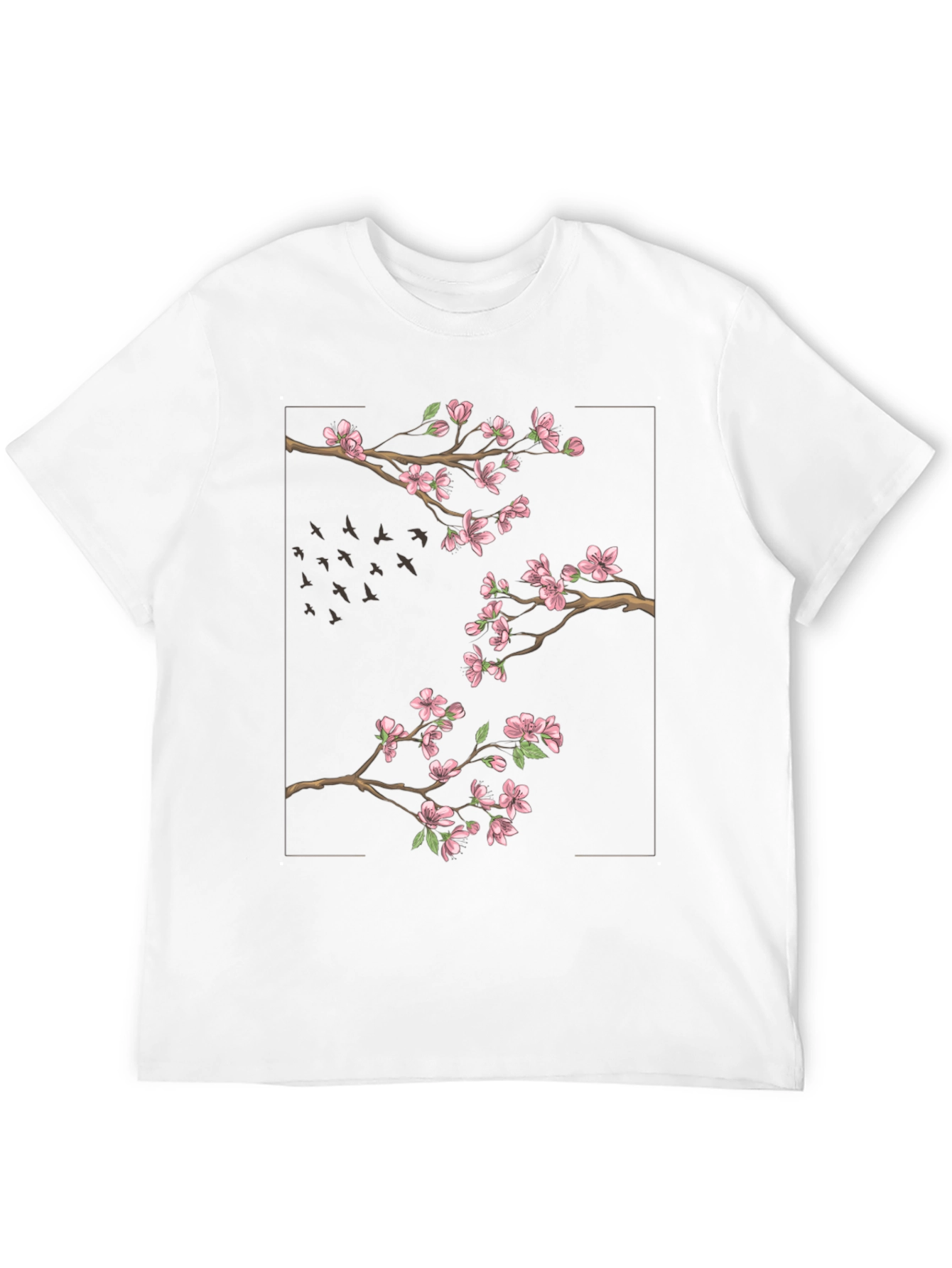 Blossom Branch Tee - Stylish Graphic Print T-Shirt