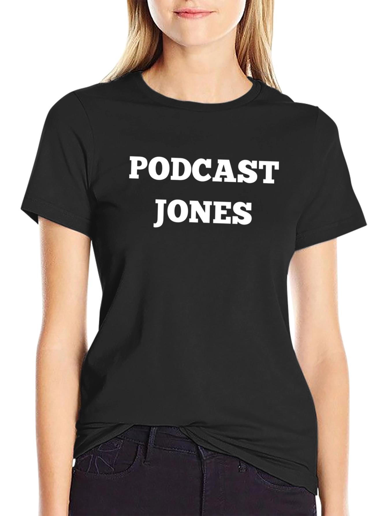 Podcast Jones Black T-Shirt