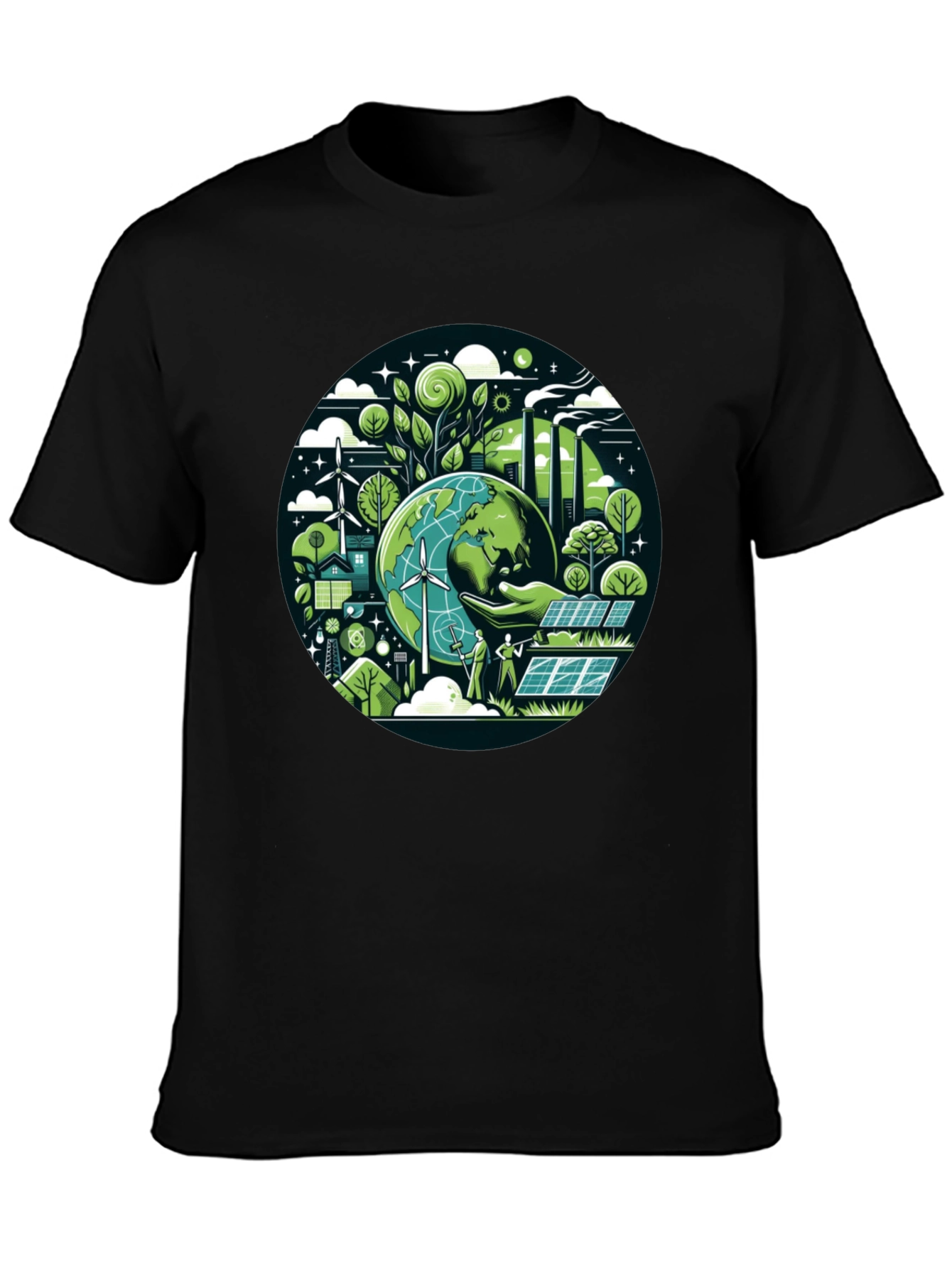 Eco-Friendly Earth Graphic T-Shirt