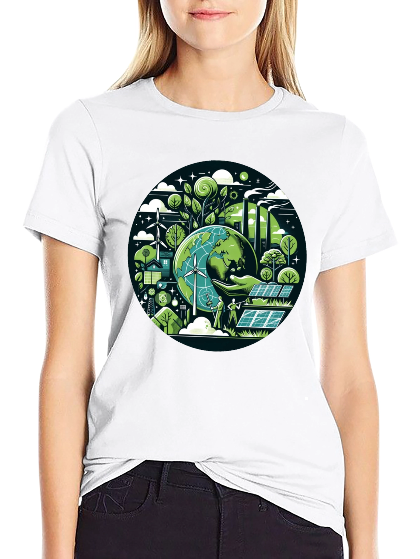 Eco-Friendly Earth Graphic T-Shirt