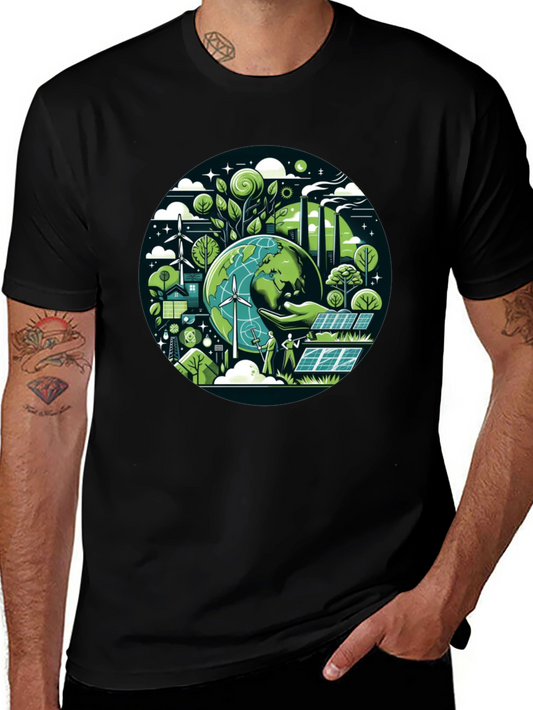 Eco-Friendly Earth Graphic T-Shirt