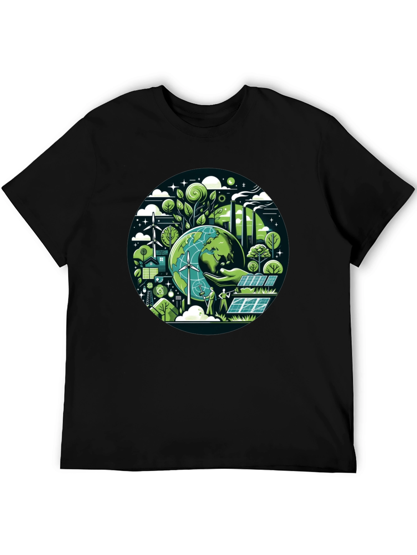 Eco-Friendly Earth Graphic T-Shirt