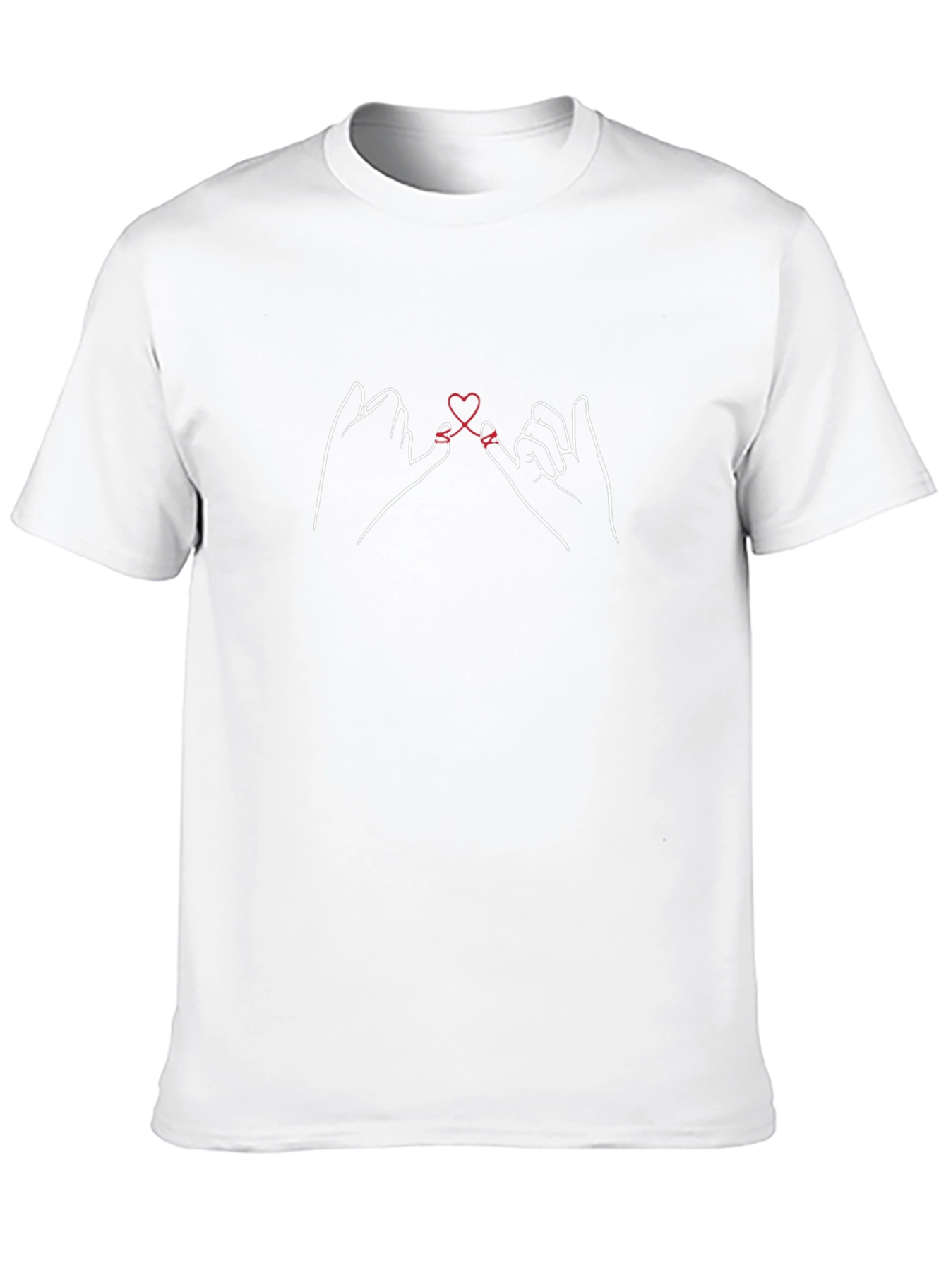 Pinky Promise Heart T-Shirt - Black