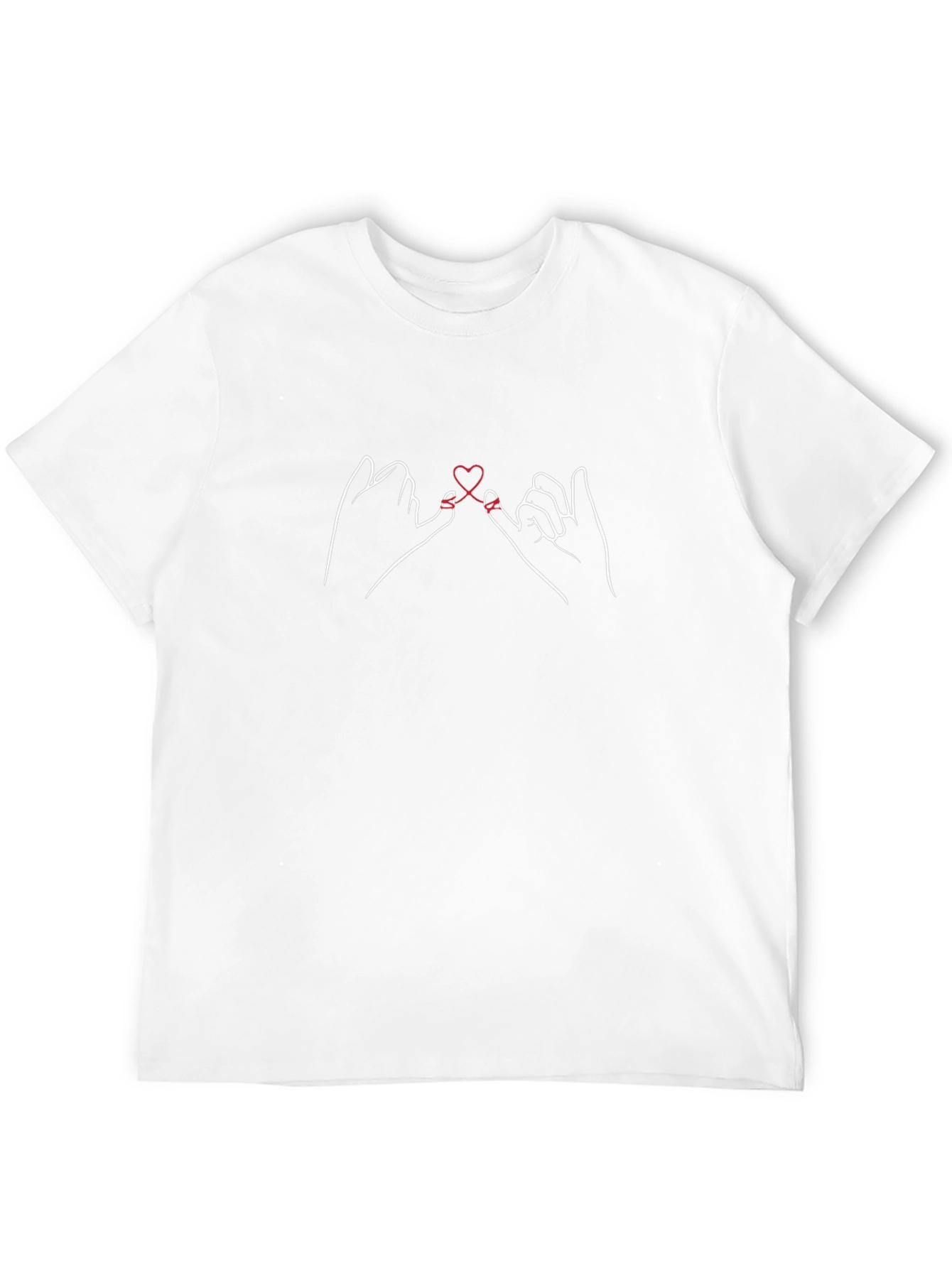 Pinky Promise Heart T-Shirt - Black