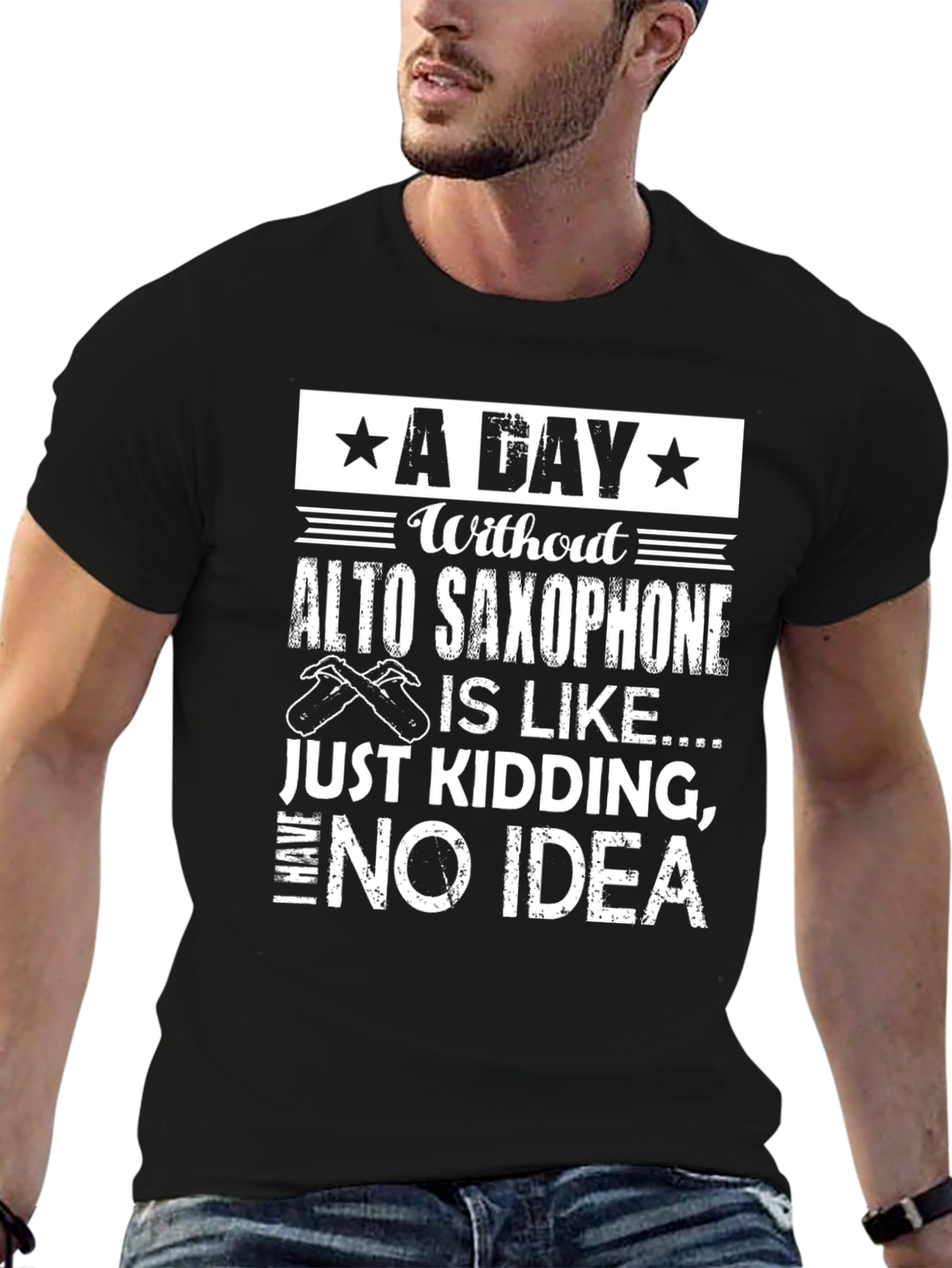 Alto Saxophone T-Shirt - A Day Without Fun