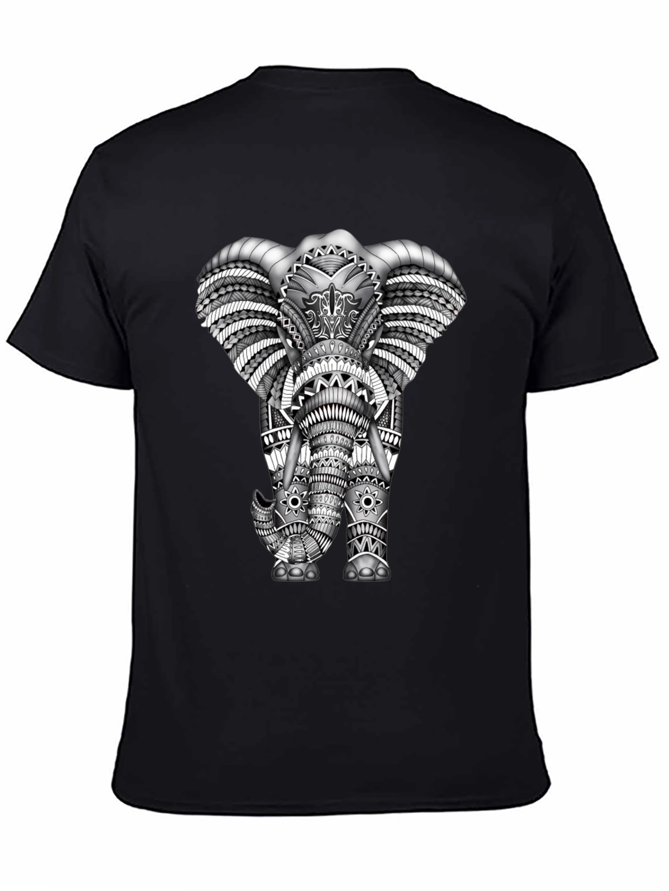 Elephant Graphic T-Shirt - Stylish Black Tee