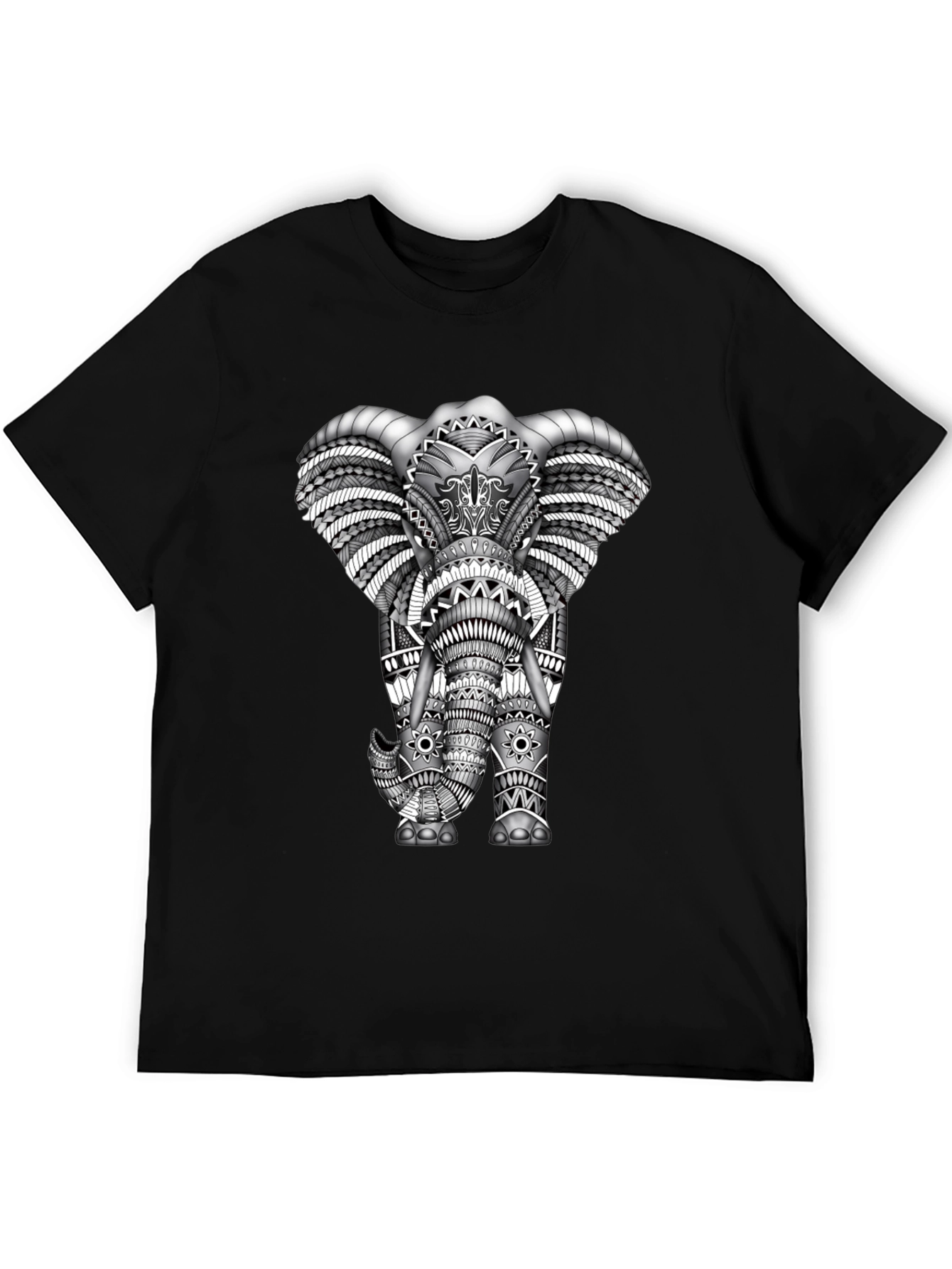 Elephant Graphic T-Shirt - Stylish Black Tee