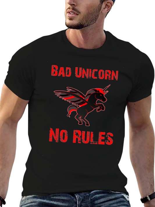 Bad Unicorn No Rules Graphic T-Shirt