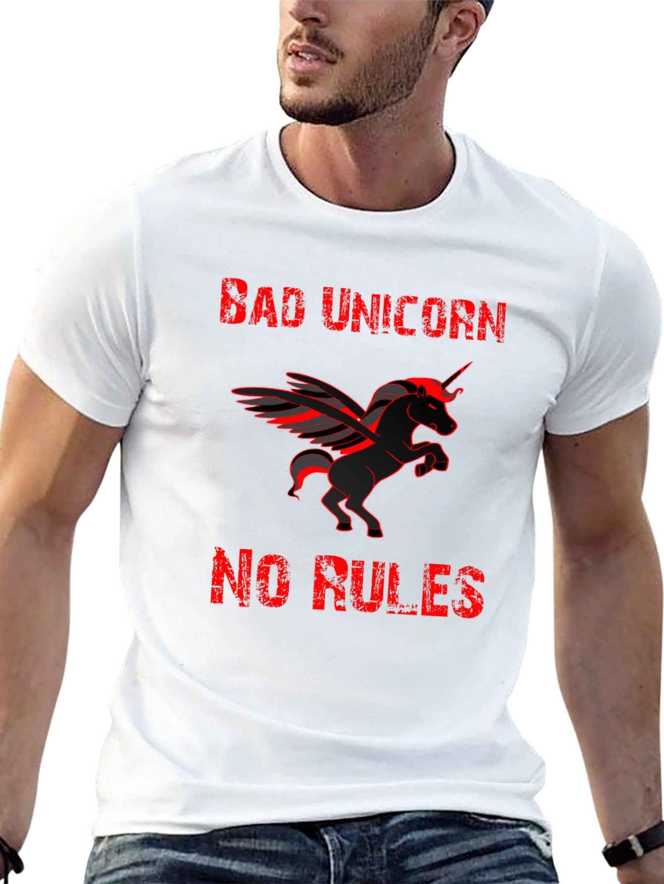 Bad Unicorn No Rules Graphic T-Shirt