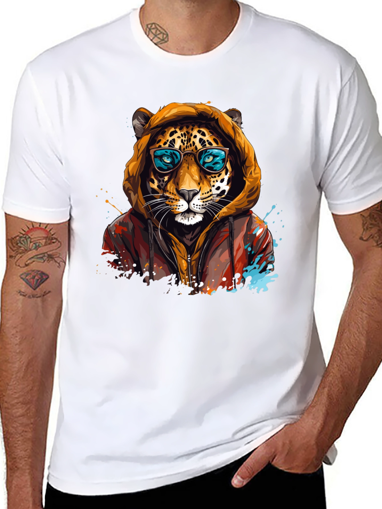 Cool Cat T-Shirt - Stylish Animal Graphic Tee