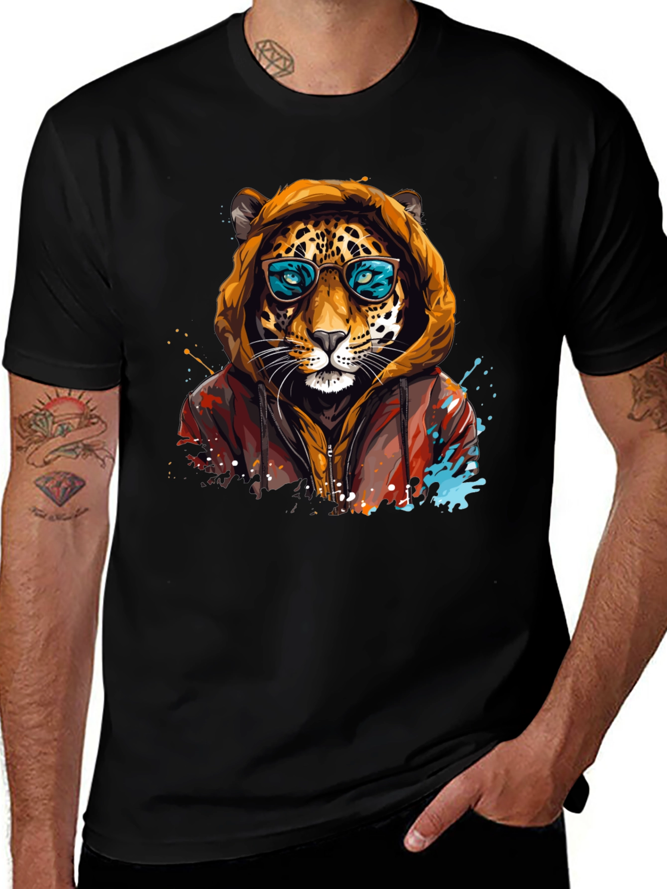 Cool Cat T-Shirt - Stylish Animal Graphic Tee