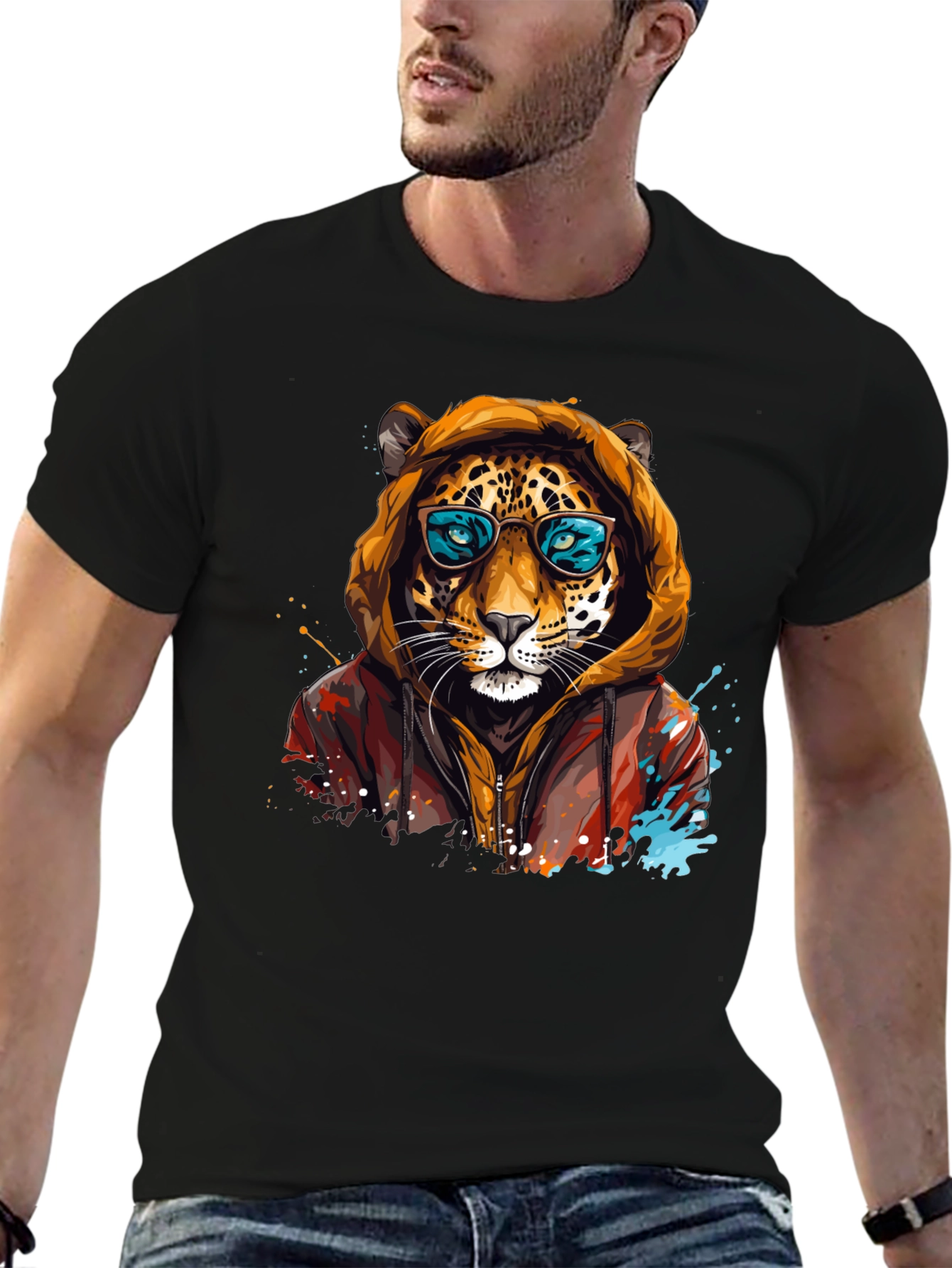 Cool Cat T-Shirt - Stylish Animal Graphic Tee