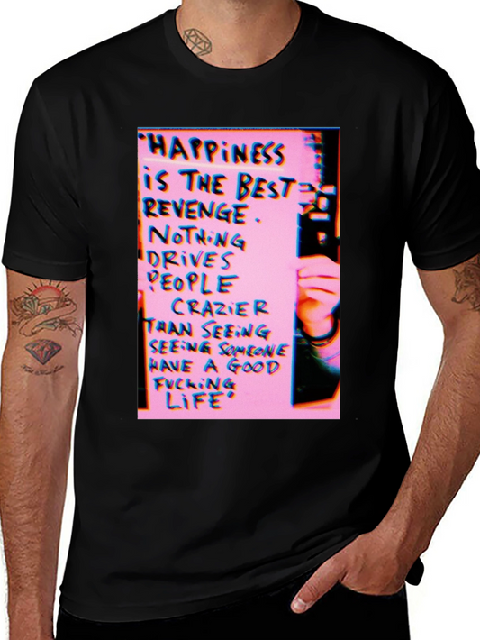 Happiness Revenge Graphic T-Shirt - Black