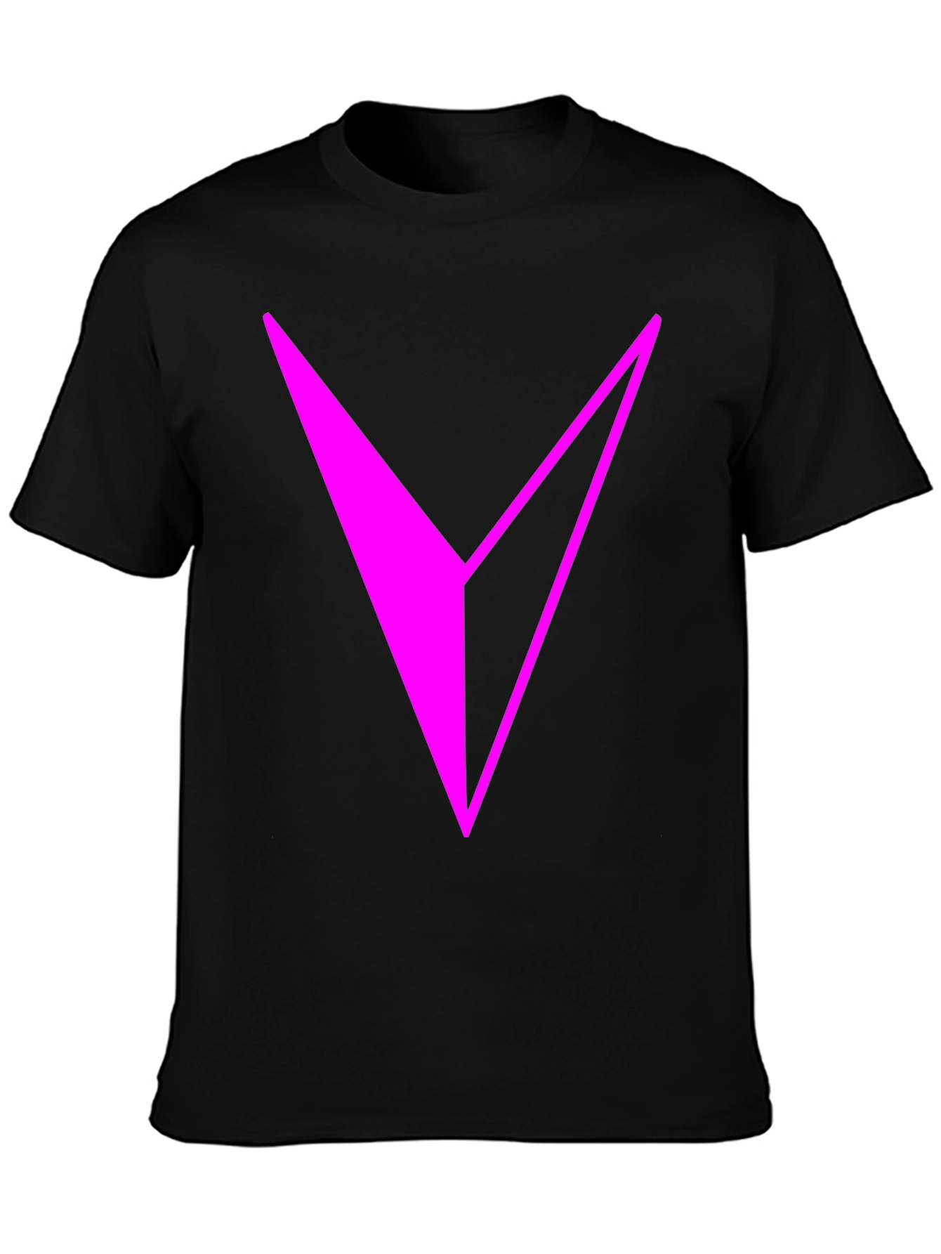 Modern Graphic Tee - Abstract Magenta V Design