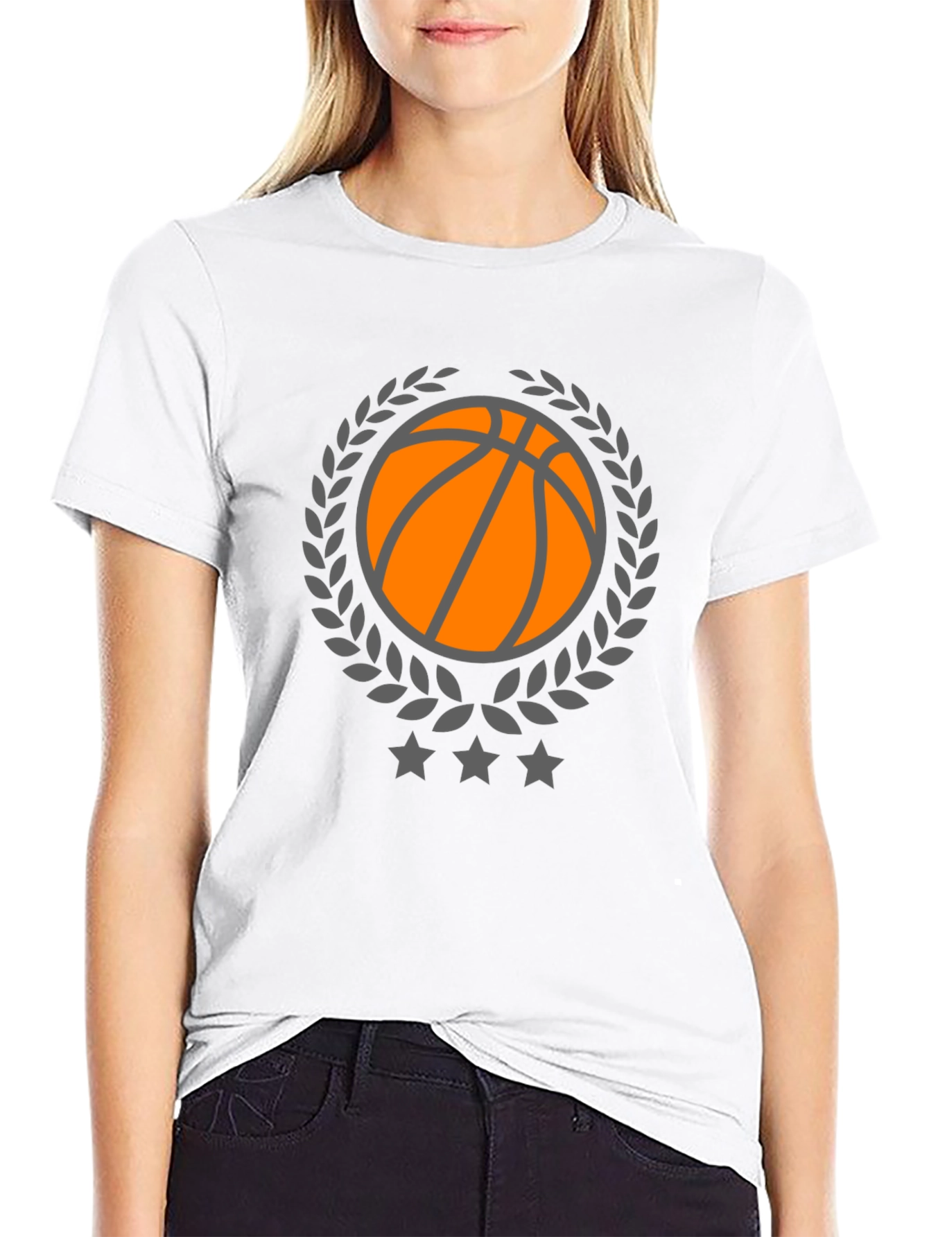 Basketball Wreath Graphic T-Shirt