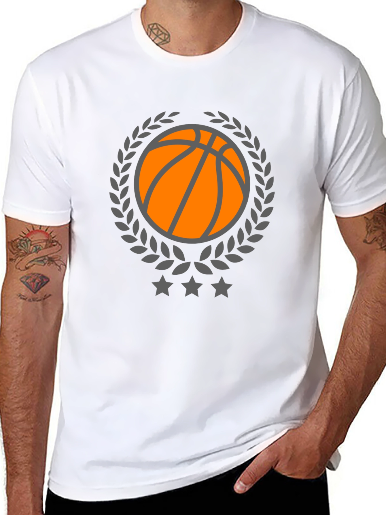 Basketball Wreath Graphic T-Shirt