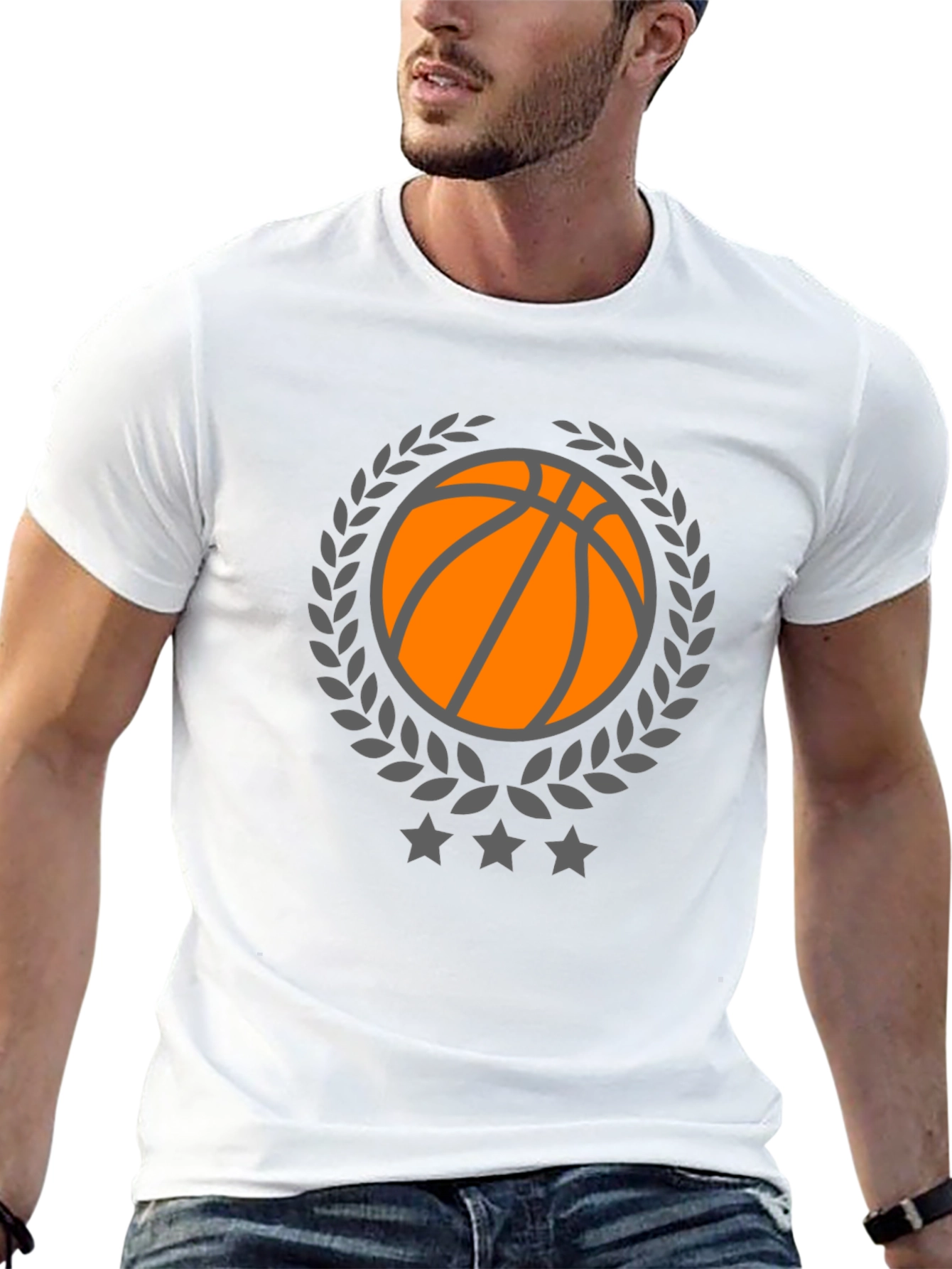 Basketball Wreath Graphic T-Shirt