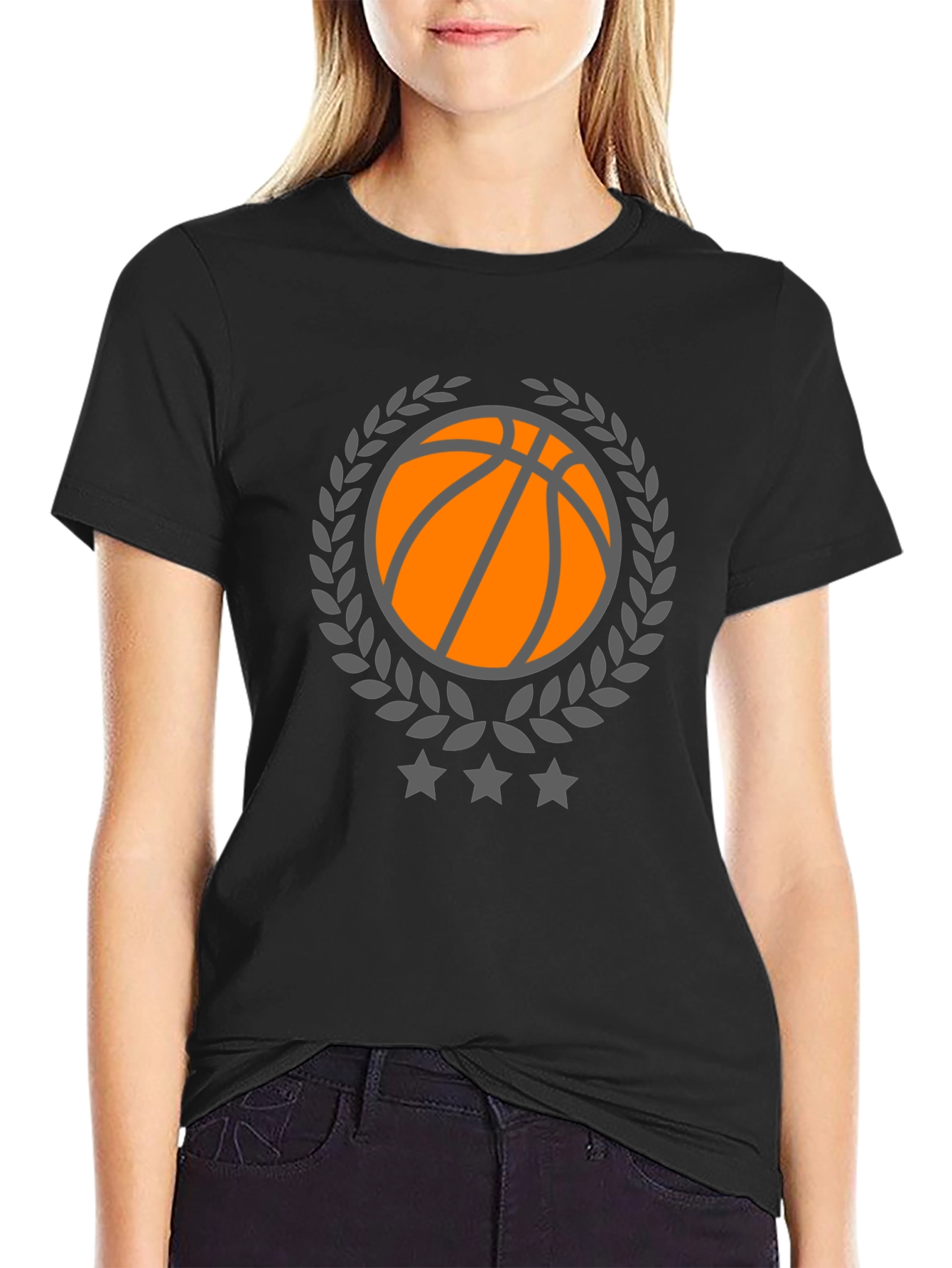 Basketball Wreath Graphic T-Shirt