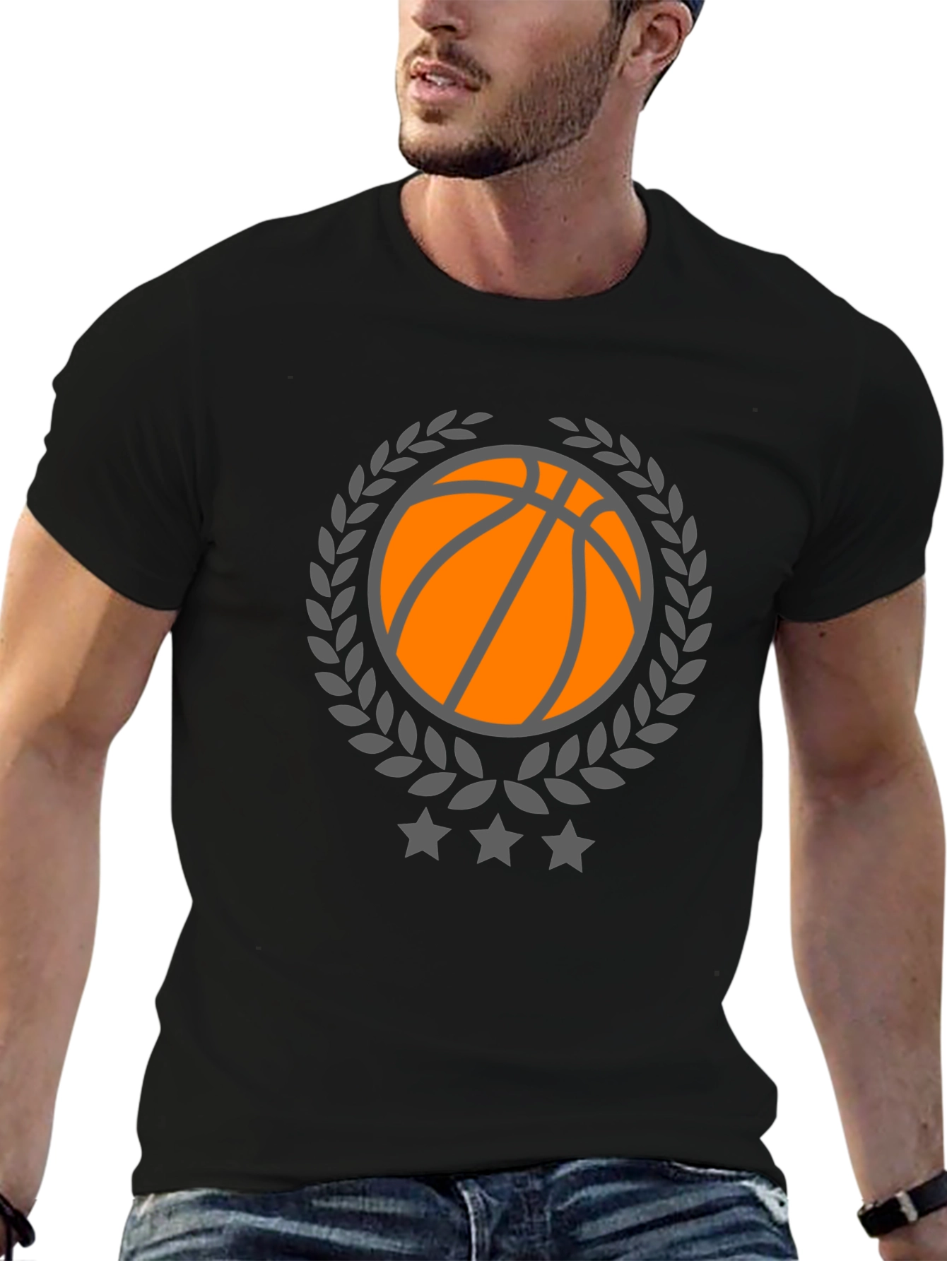 Basketball Wreath Graphic T-Shirt