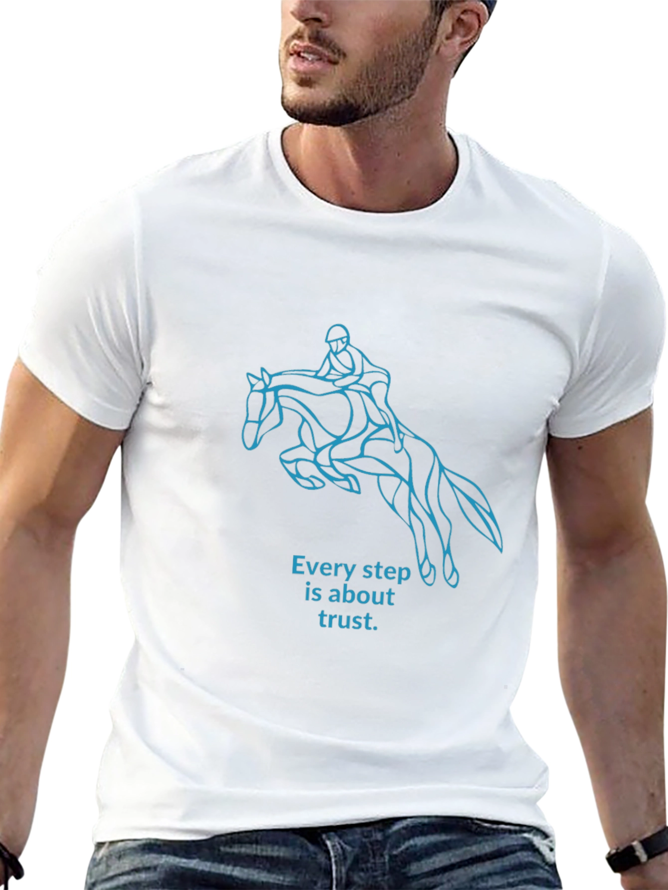 Equestrian Trust T-Shirt:  Black Horseback Riding Tee