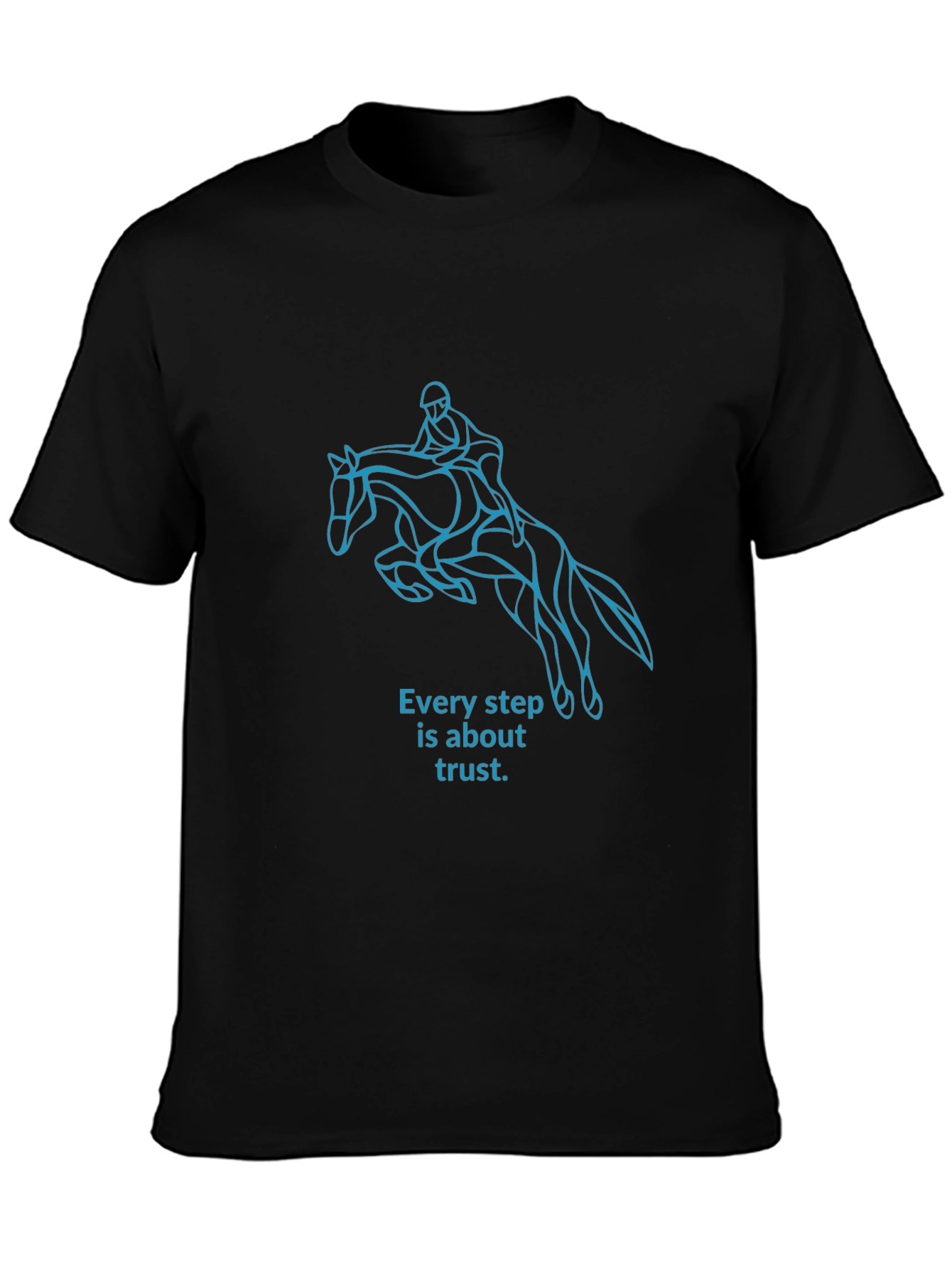 Equestrian Trust T-Shirt:  Black Horseback Riding Tee