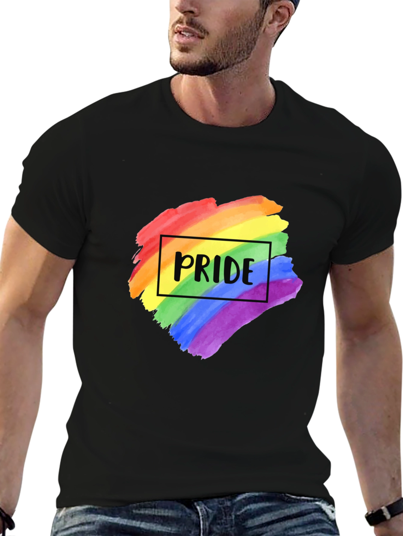 Pride Rainbow T-Shirt - Black LGBTQ+ Tee