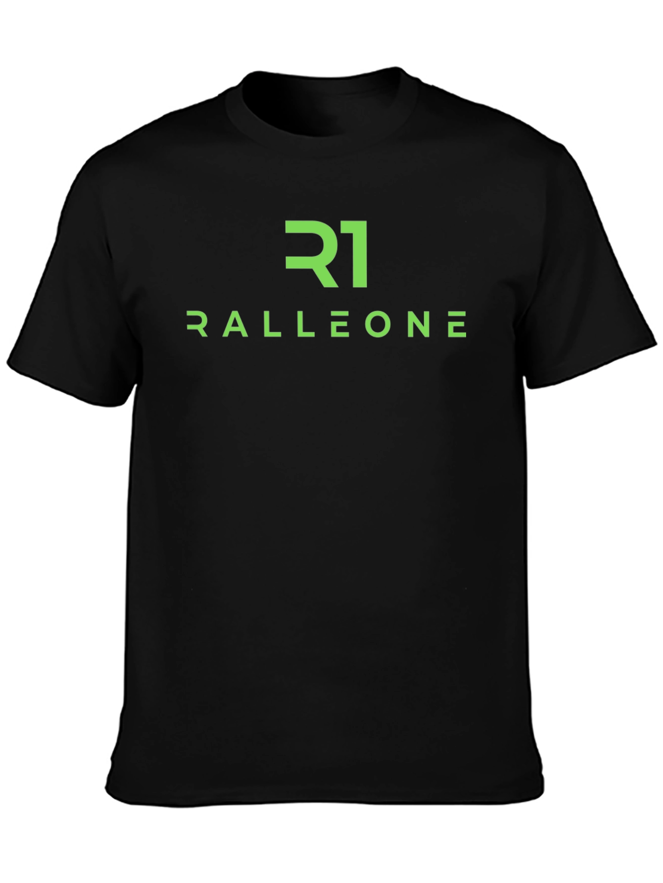 Ralleone Green Logo Black T-Shirt