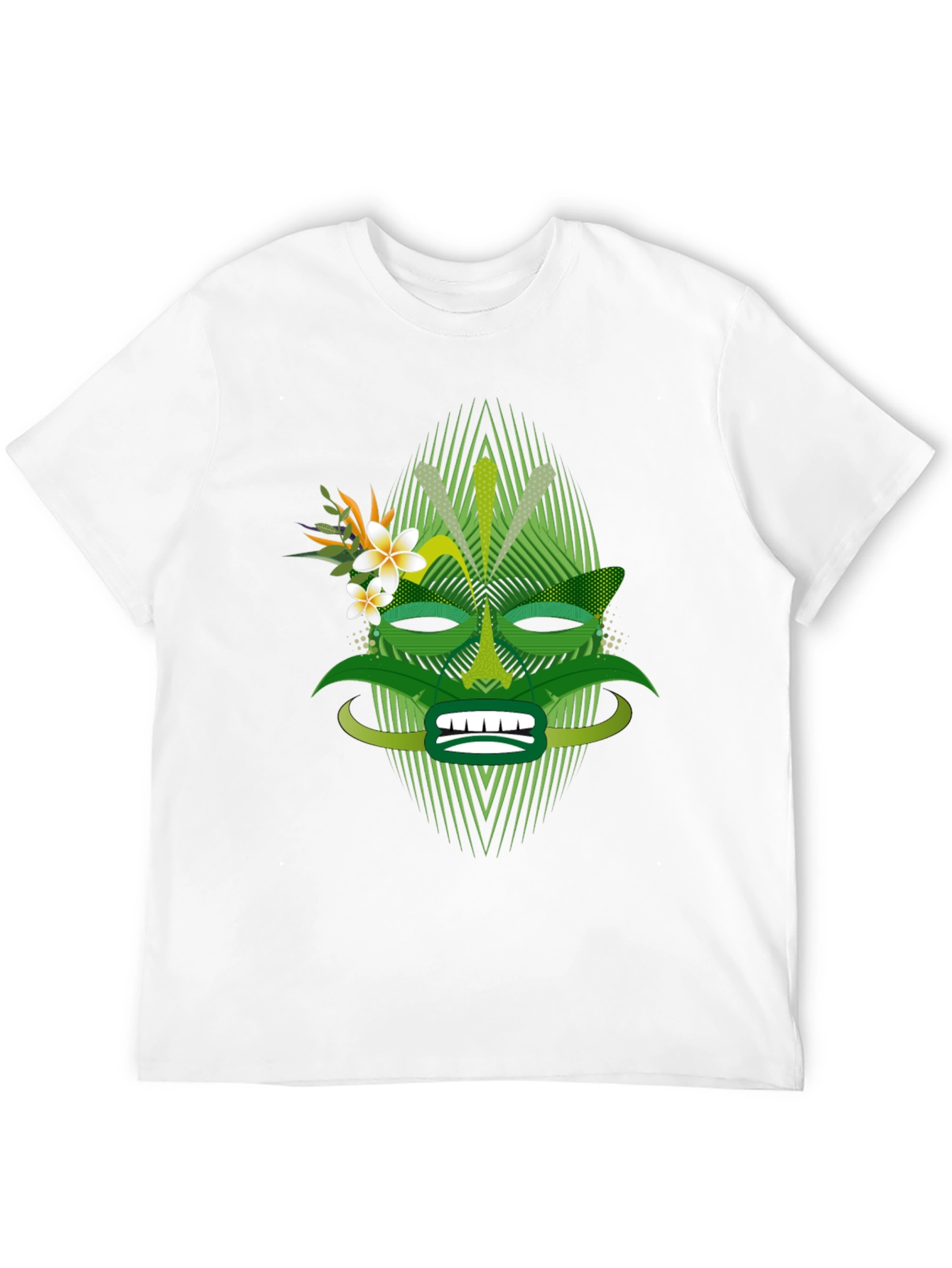 Tropical Tiki Mask Graphic Tee