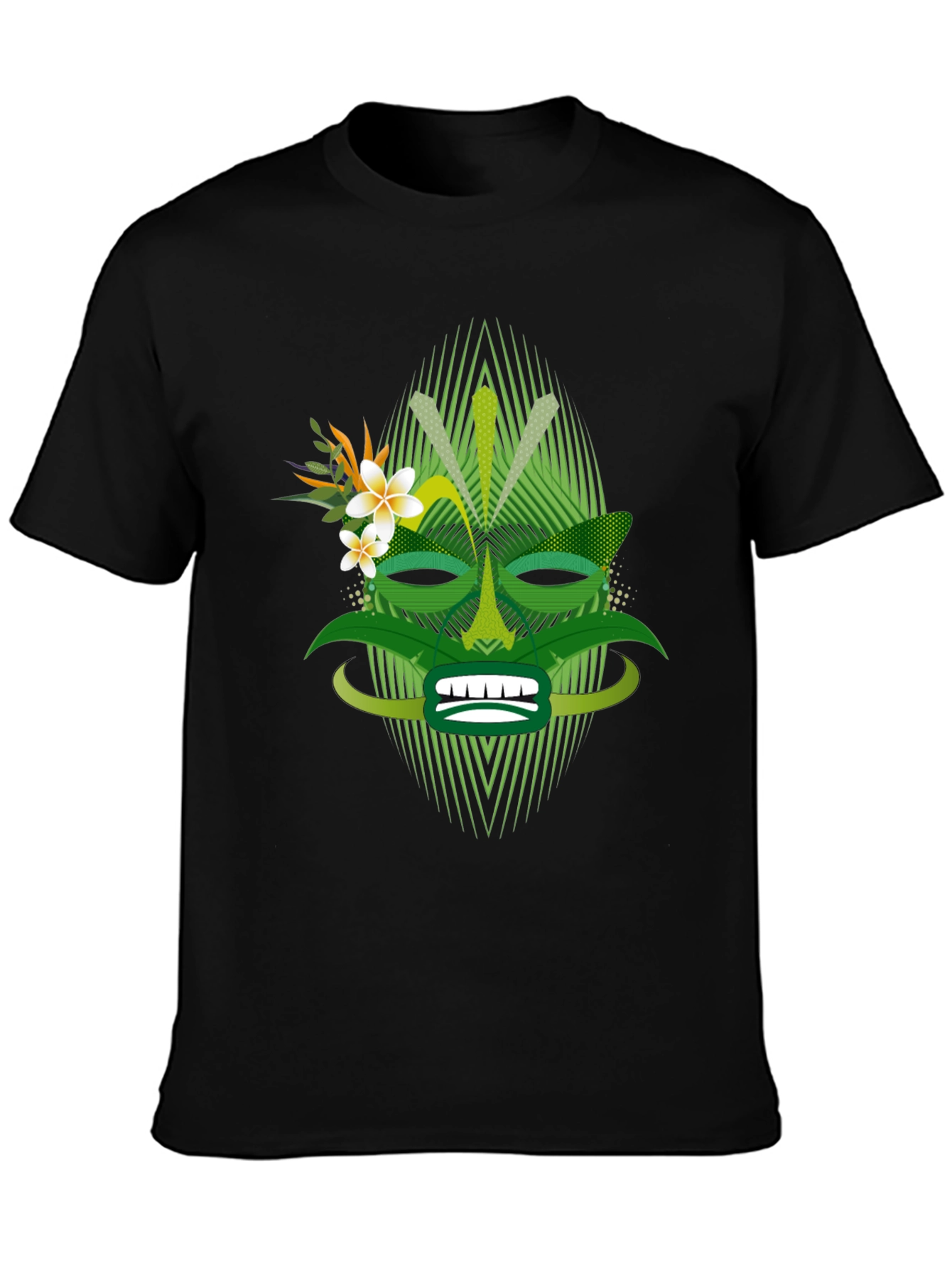 Tropical Tiki Mask Graphic Tee