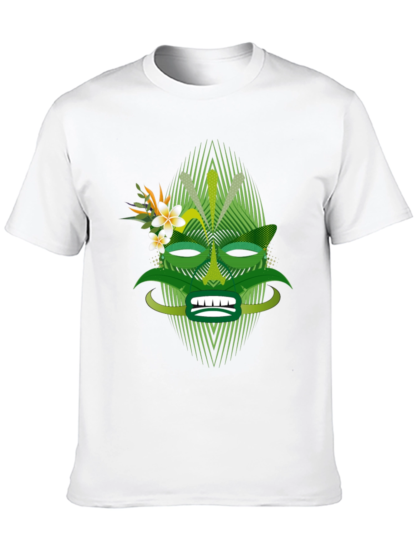 Tropical Tiki Mask Graphic Tee