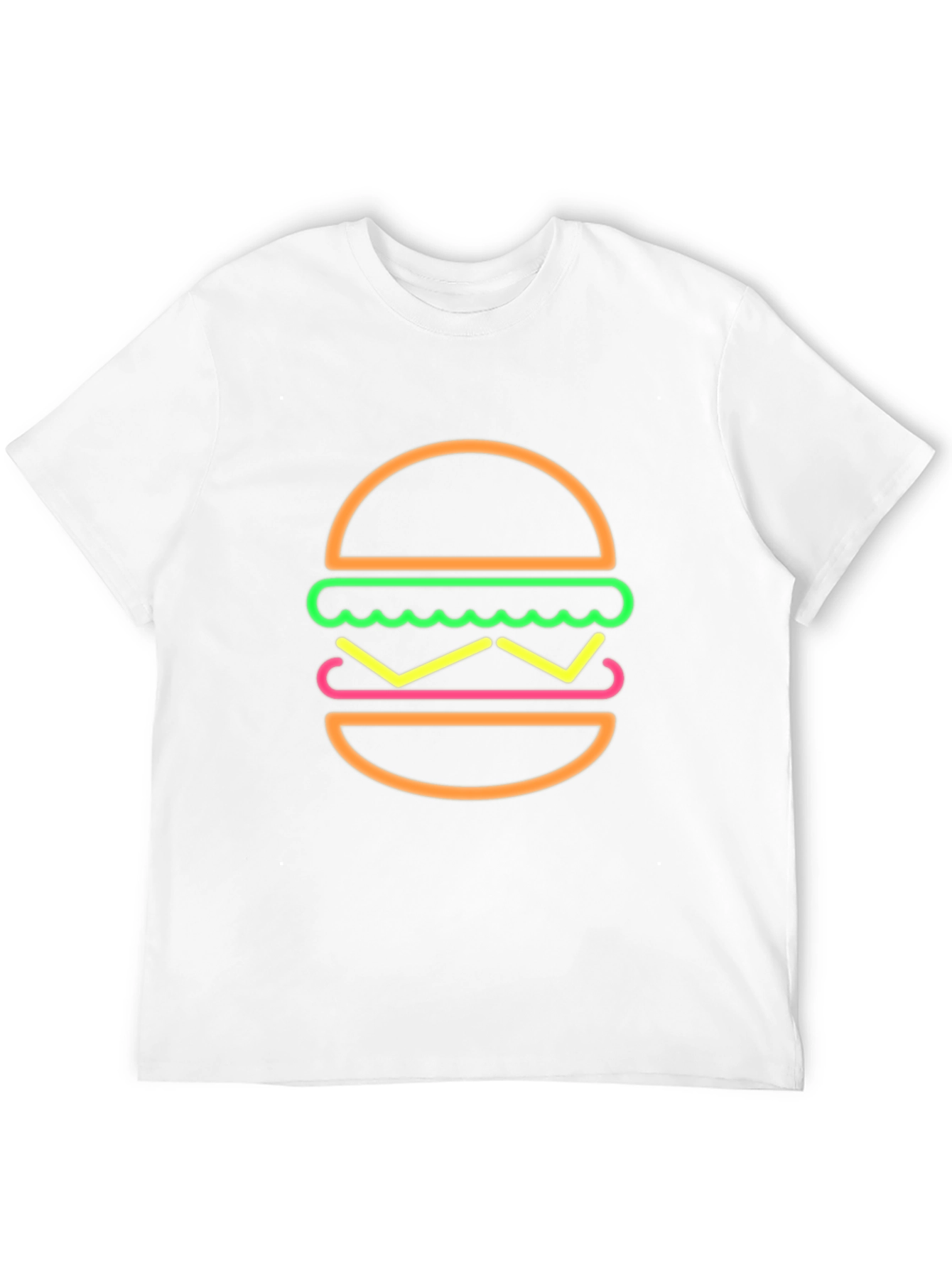 Neon Burger Graphic T-Shirt - Black