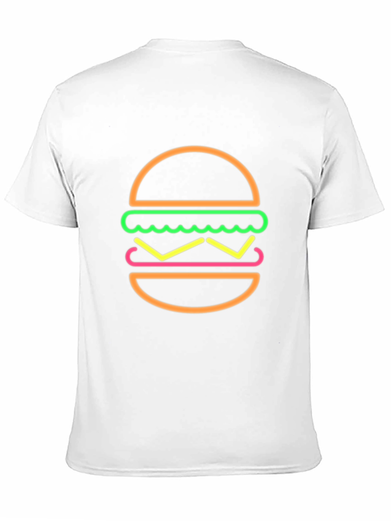 Neon Burger Graphic T-Shirt - Black