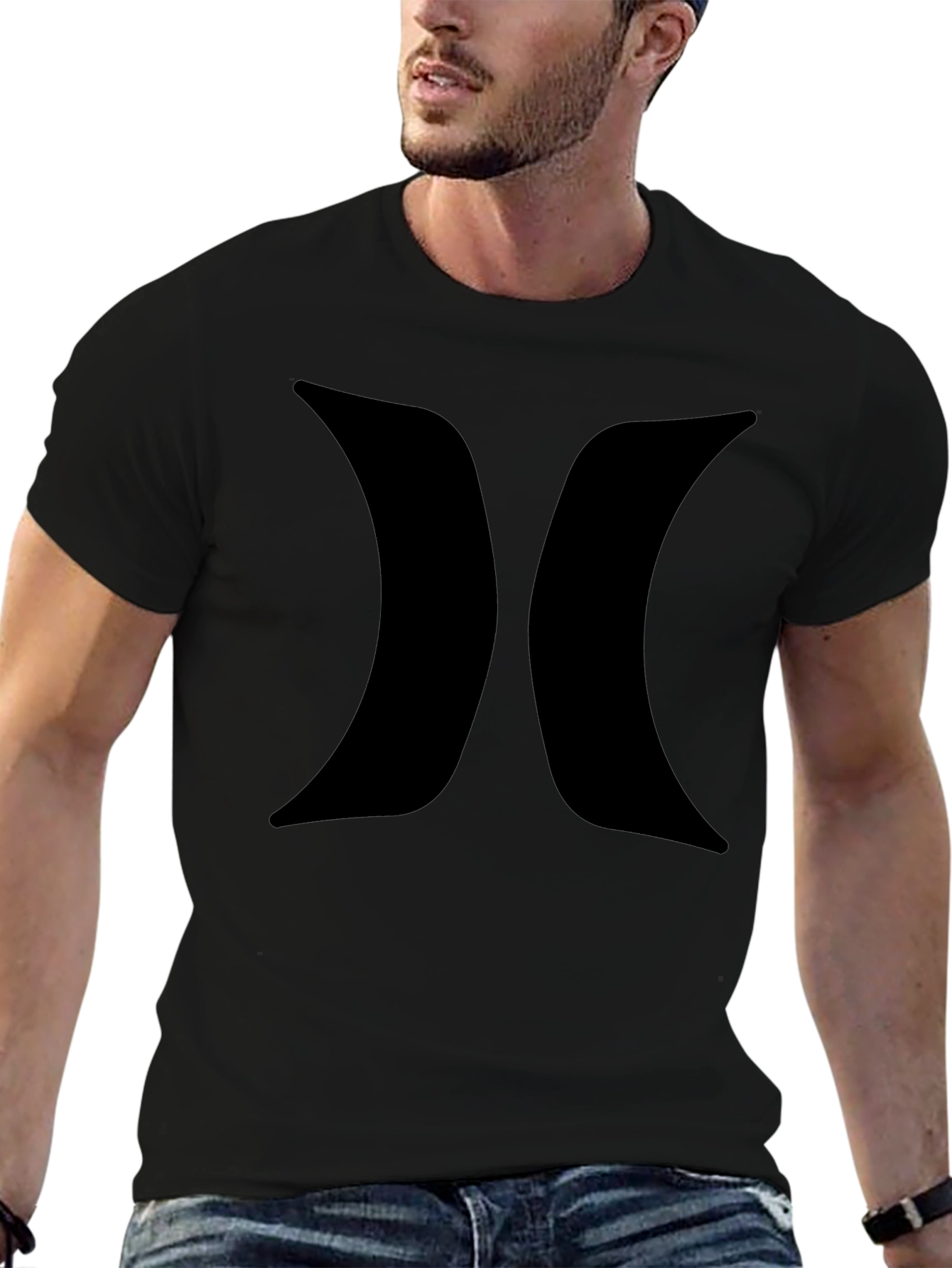 Black Hurley Graphic Tee - Mens Casual Style