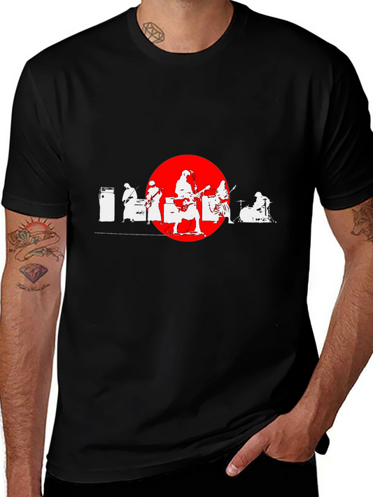 Band Silhouette Graphic Tee - Cool Music Lover Shirt
