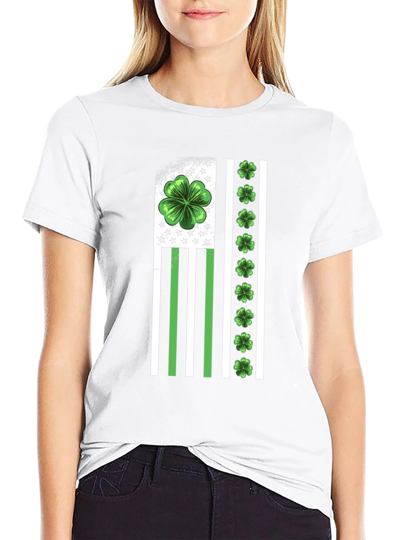 St. Patricks Day Clover Graphic Tee