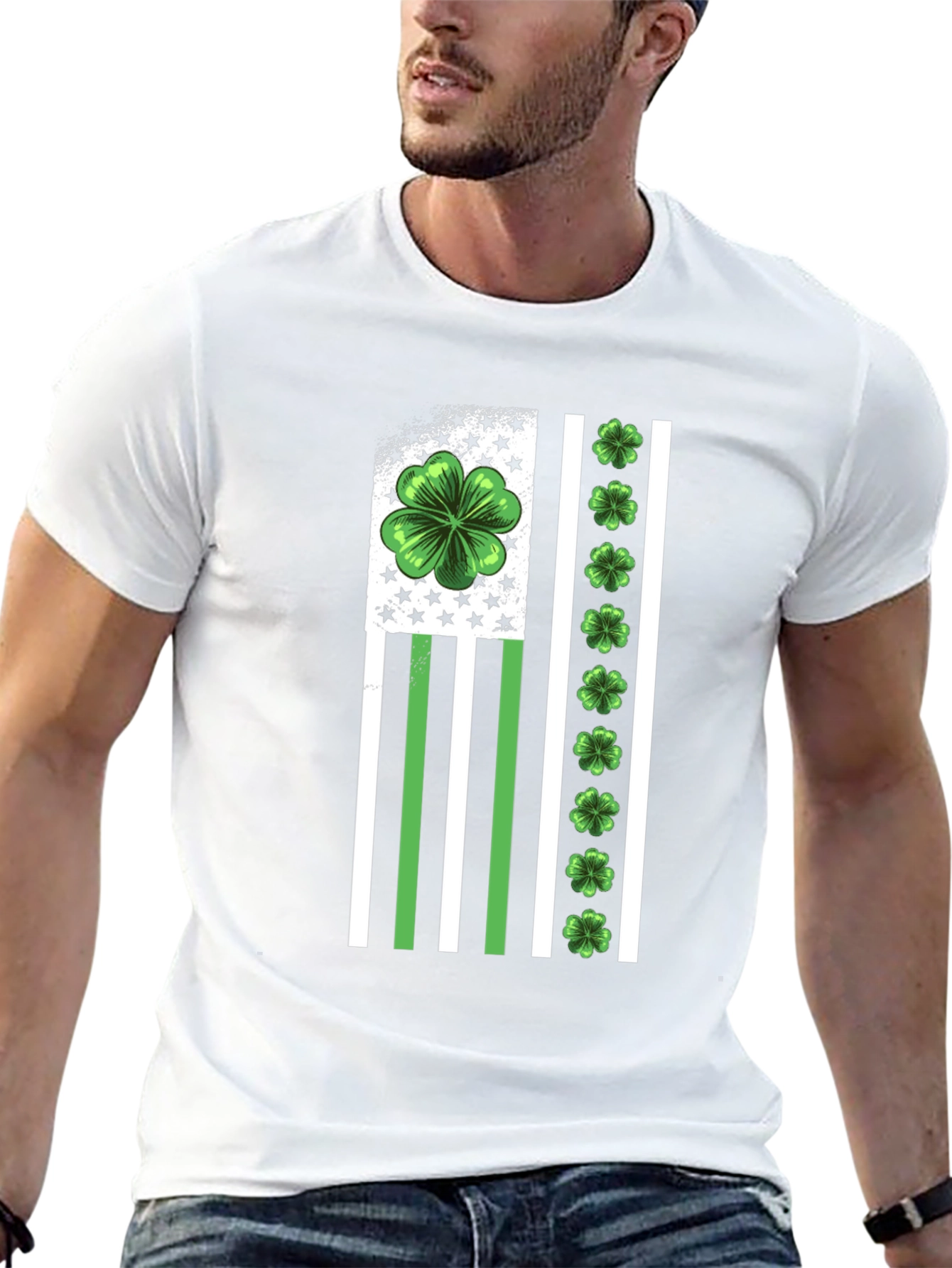 St. Patricks Day Clover Graphic Tee