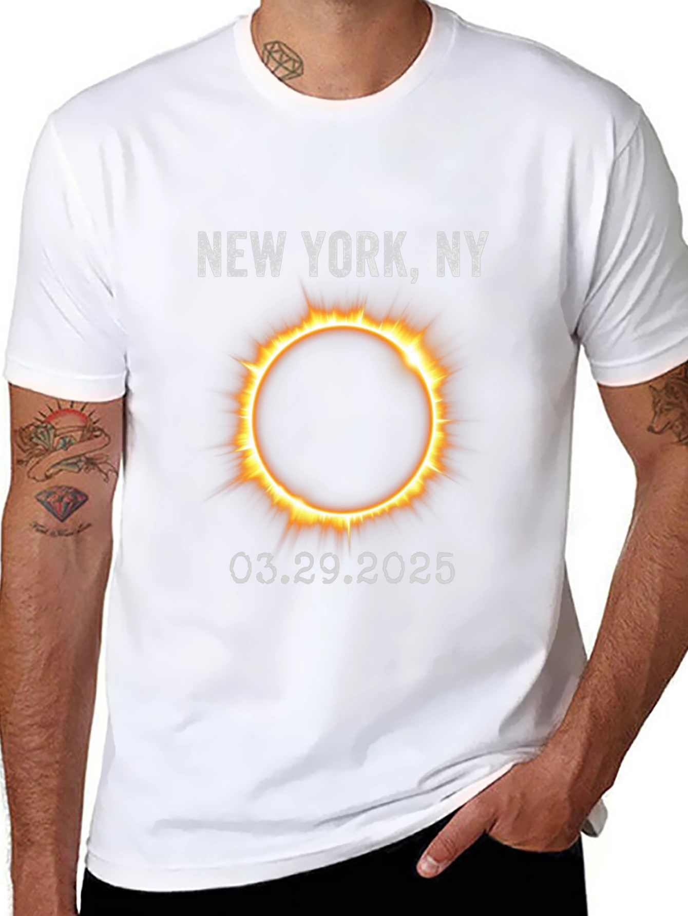 New York Eclipse 2025 Graphic Tee