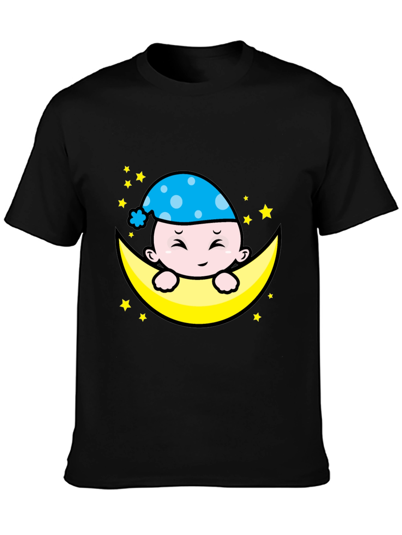 Cute Moon Baby Graphic T-Shirt - Sleepy Time Style