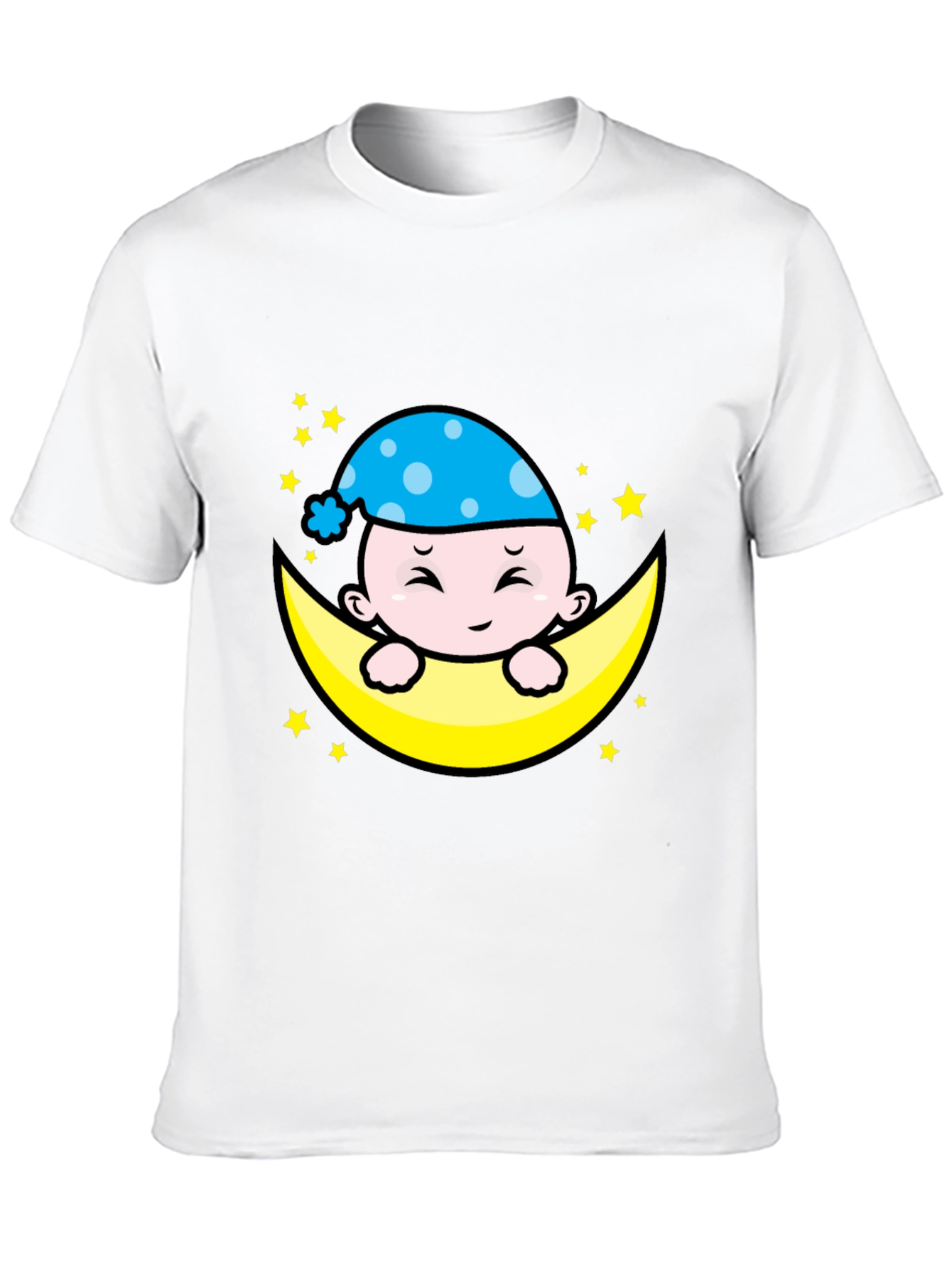 Cute Moon Baby Graphic T-Shirt - Sleepy Time Style